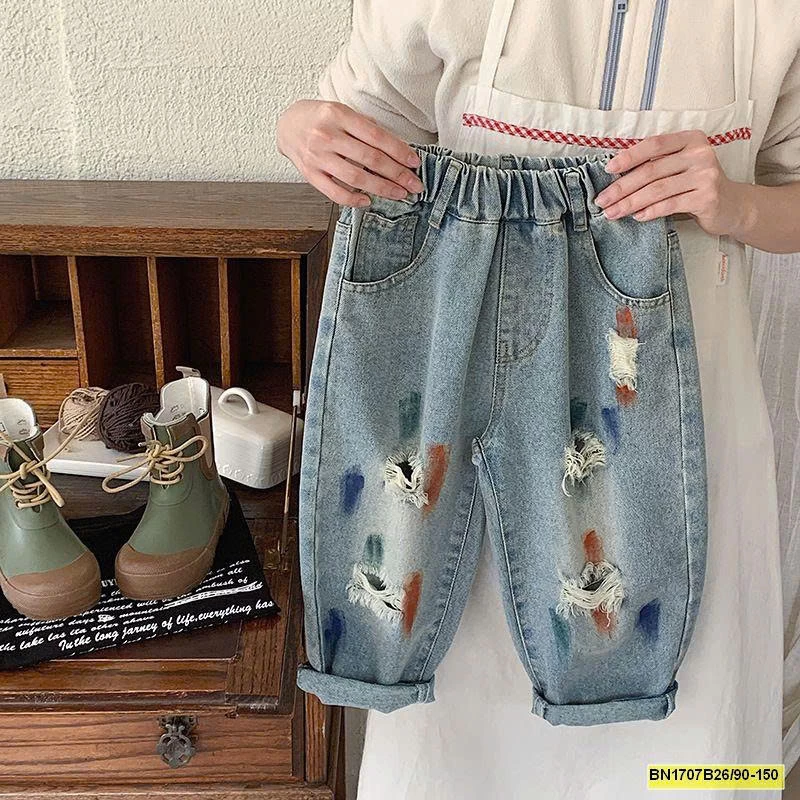 QUẦN JEAN RÁCH VẢY SƠN