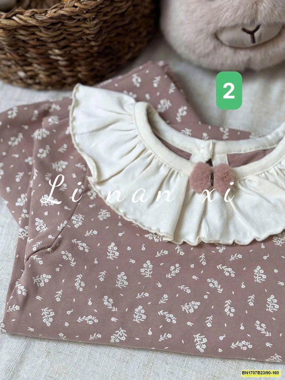 BỘ NGỦ THU ĐÔNG CỔ SEN CHO BÉ GÁI