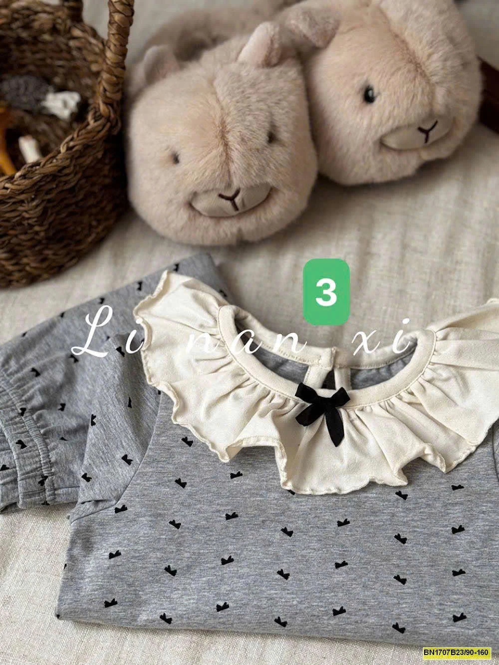 BỘ NGỦ THU ĐÔNG CỔ SEN CHO BÉ GÁI