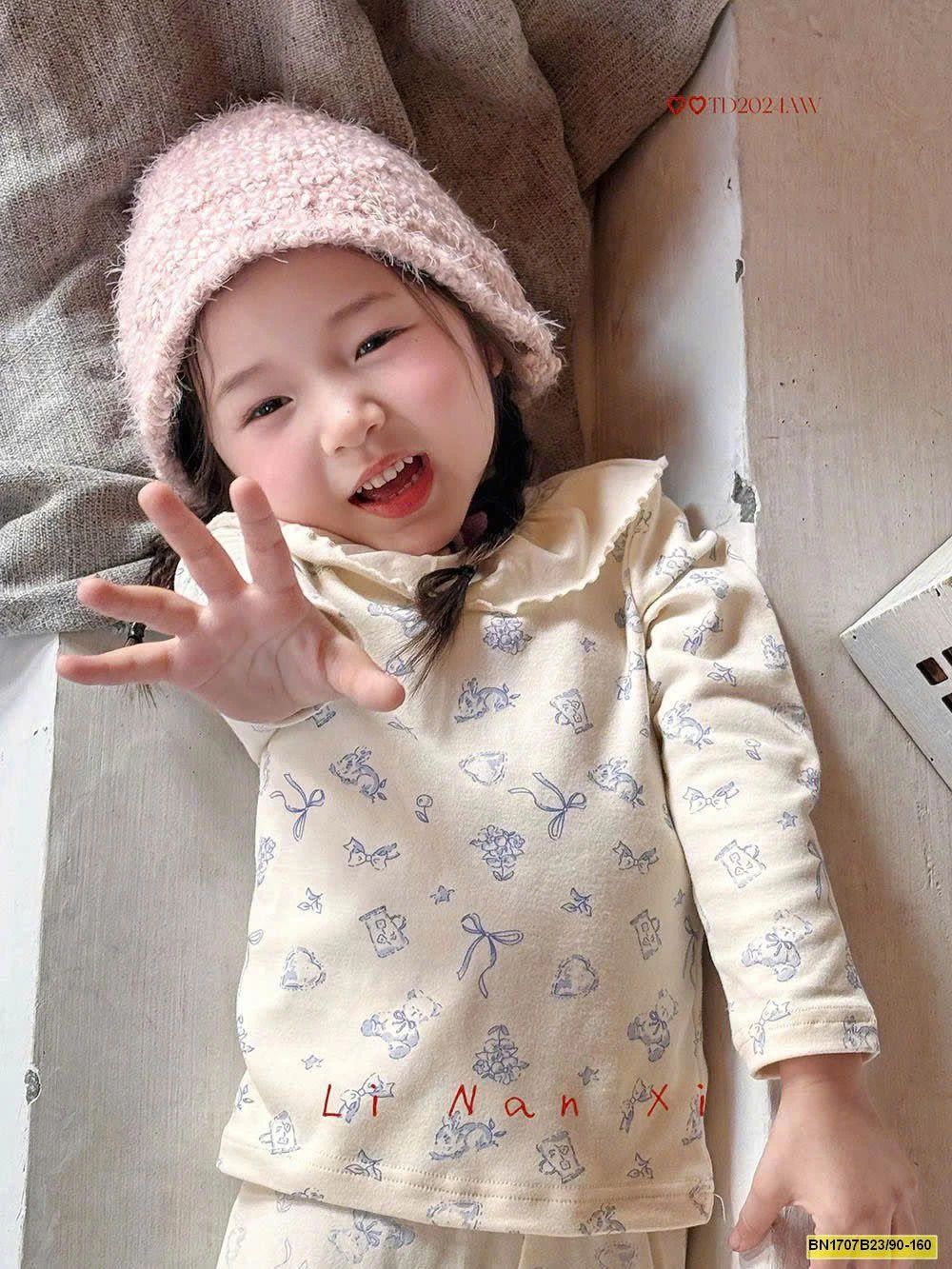 BỘ NGỦ THU ĐÔNG CỔ SEN CHO BÉ GÁI