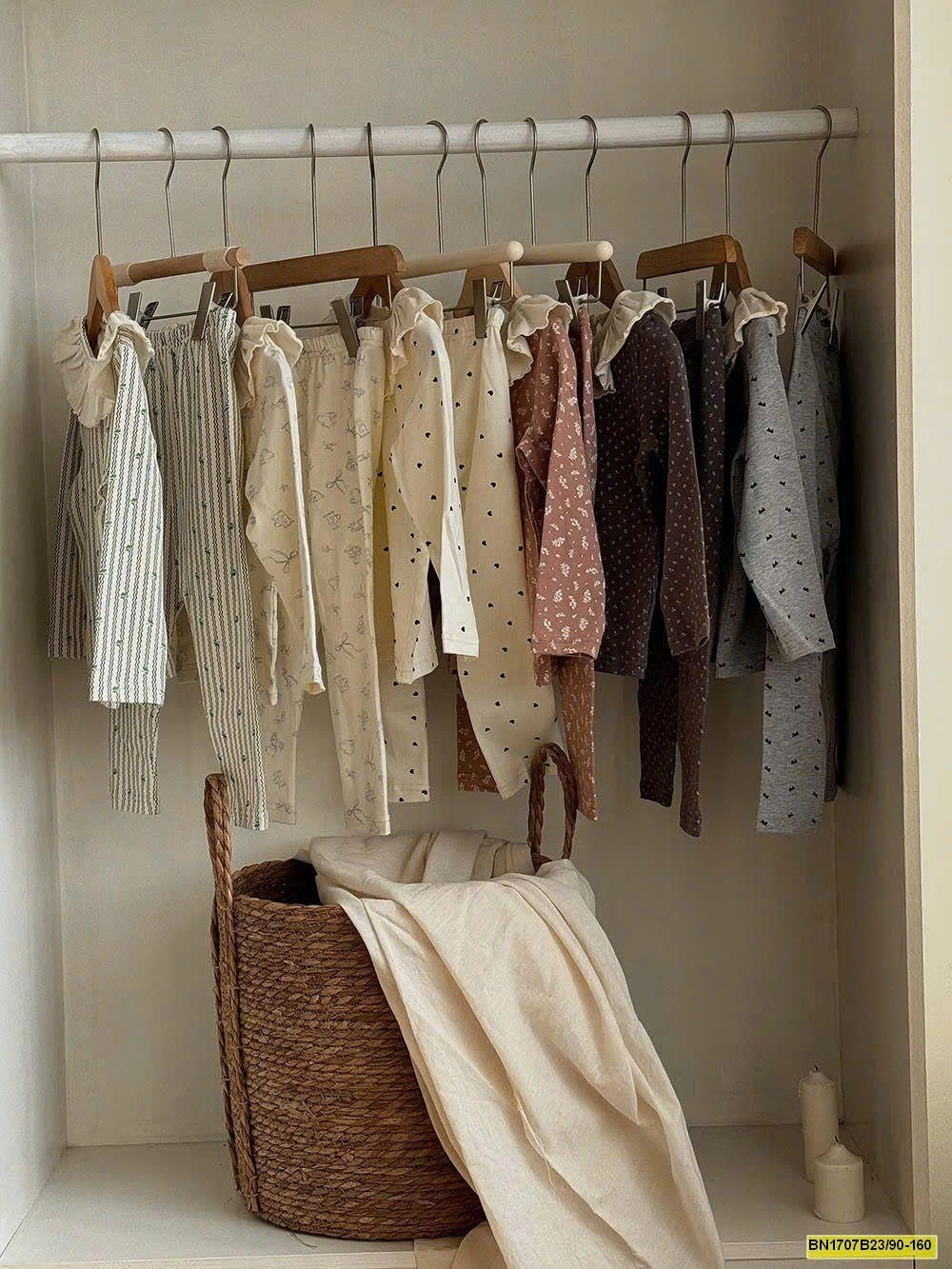 BỘ NGỦ THU ĐÔNG CỔ SEN CHO BÉ GÁI