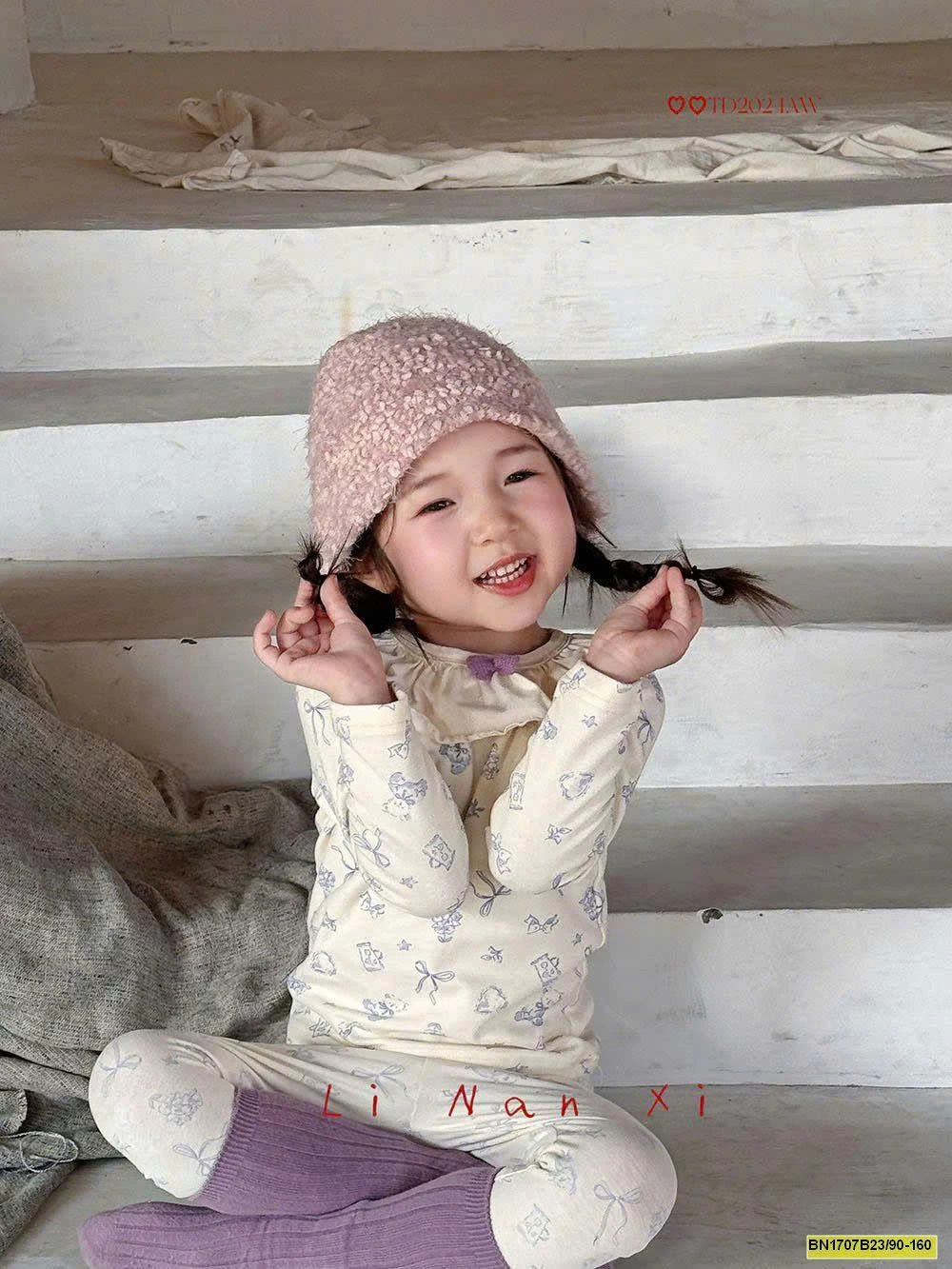 BỘ NGỦ THU ĐÔNG CỔ SEN CHO BÉ GÁI