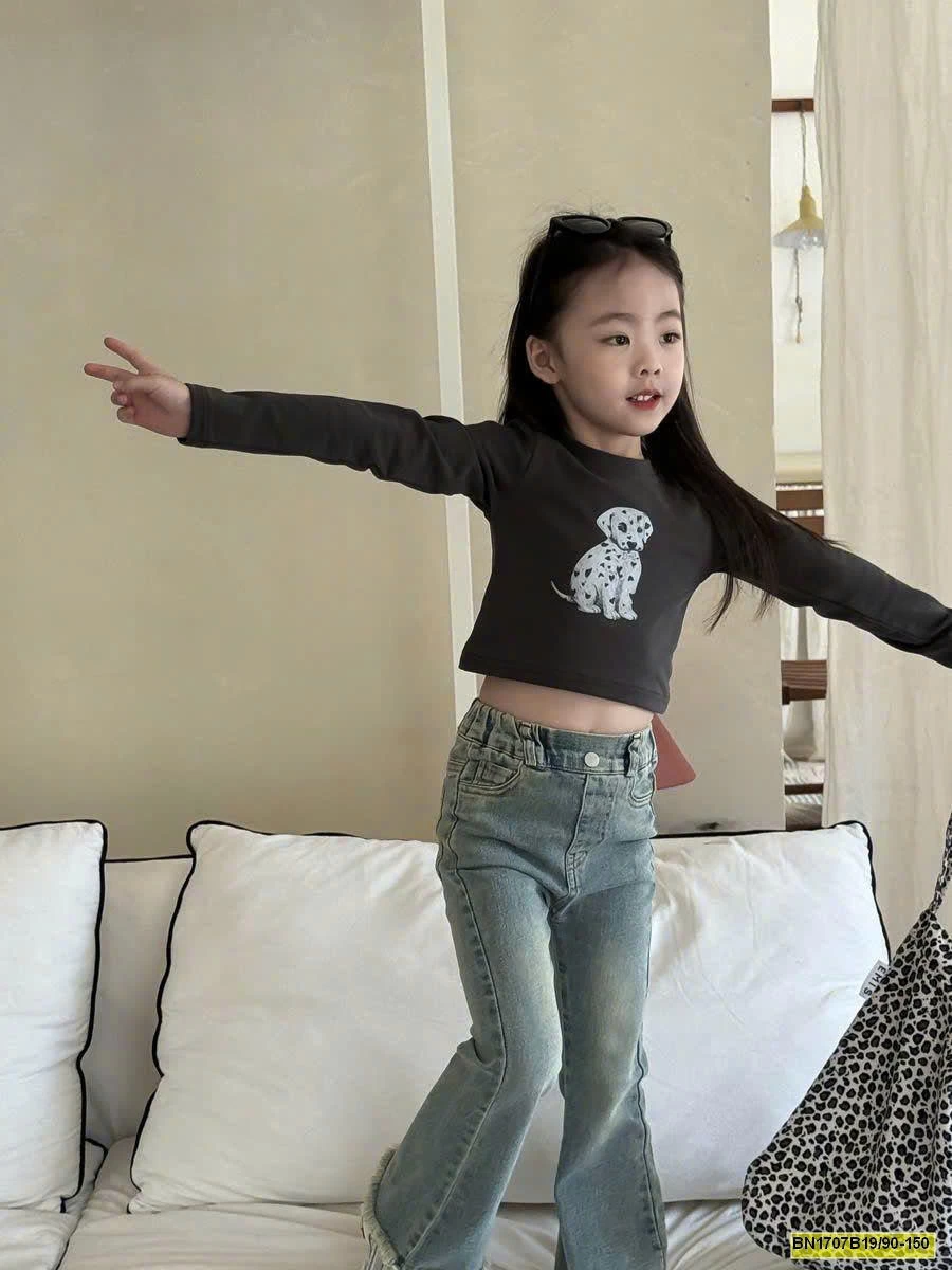 QUẦN JEAN ỐNG LOE BÉ GÁI