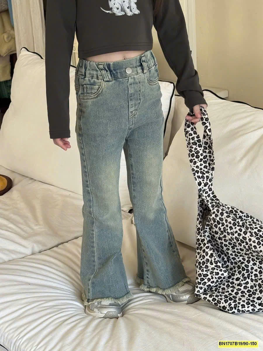 QUẦN JEAN ỐNG LOE BÉ GÁI