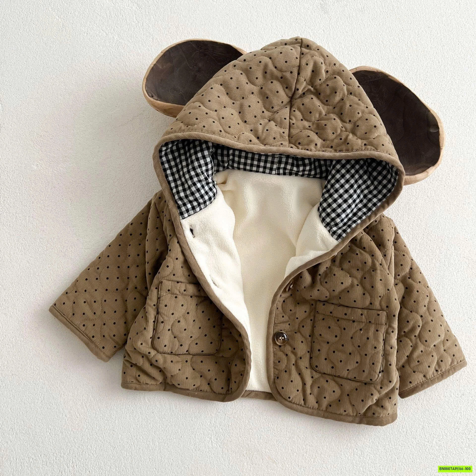 KHOÁC NHUNG LIỀN MŨ LÓT LÔNG