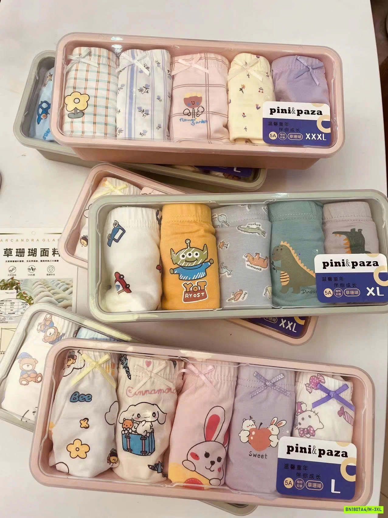 HỌP 5 CHIP ĐÙI COTTON BTBG