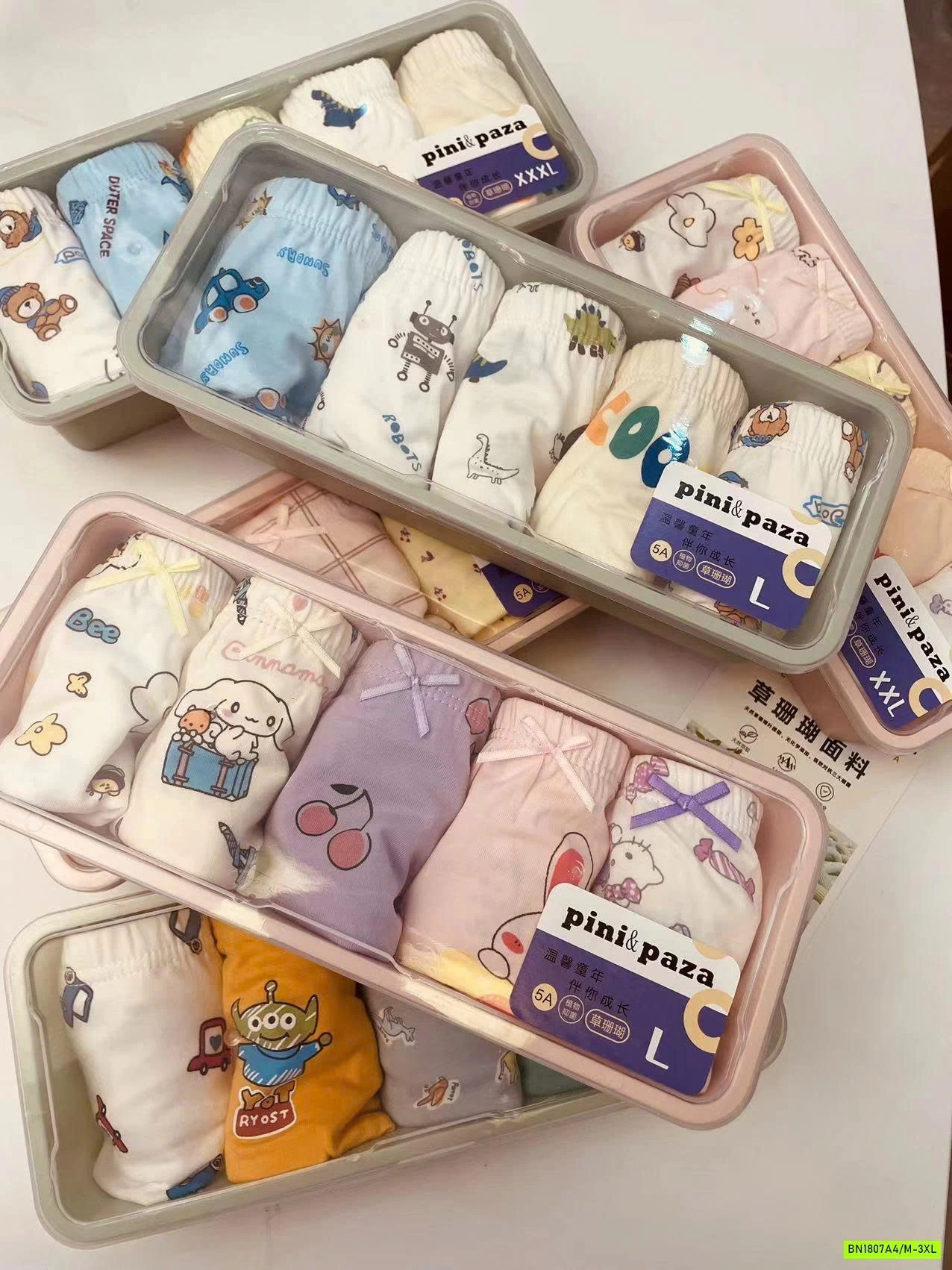 HỌP 5 CHIP ĐÙI COTTON BTBG