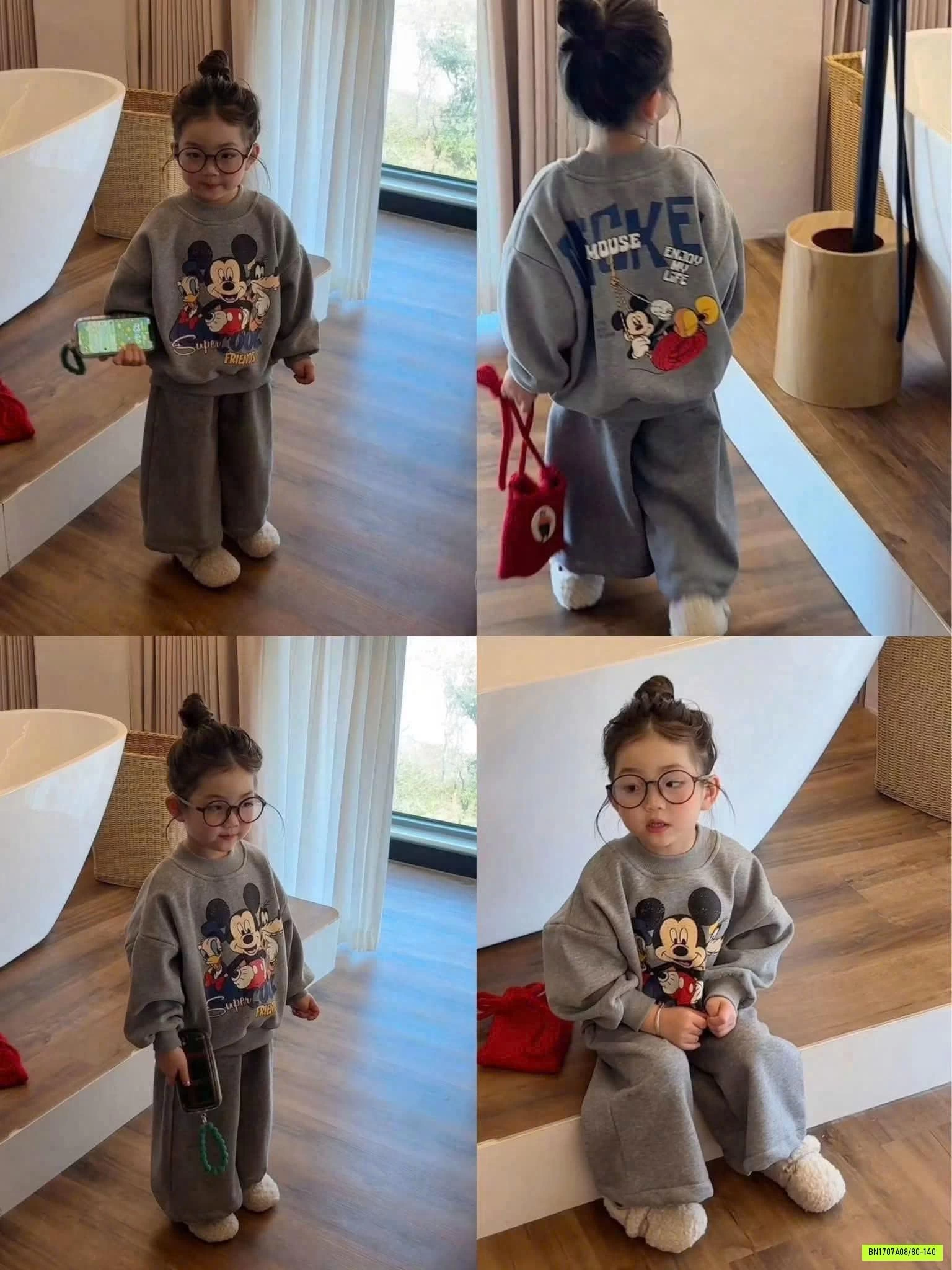 BỘ NỈ LÓT NHUNG MICKEY