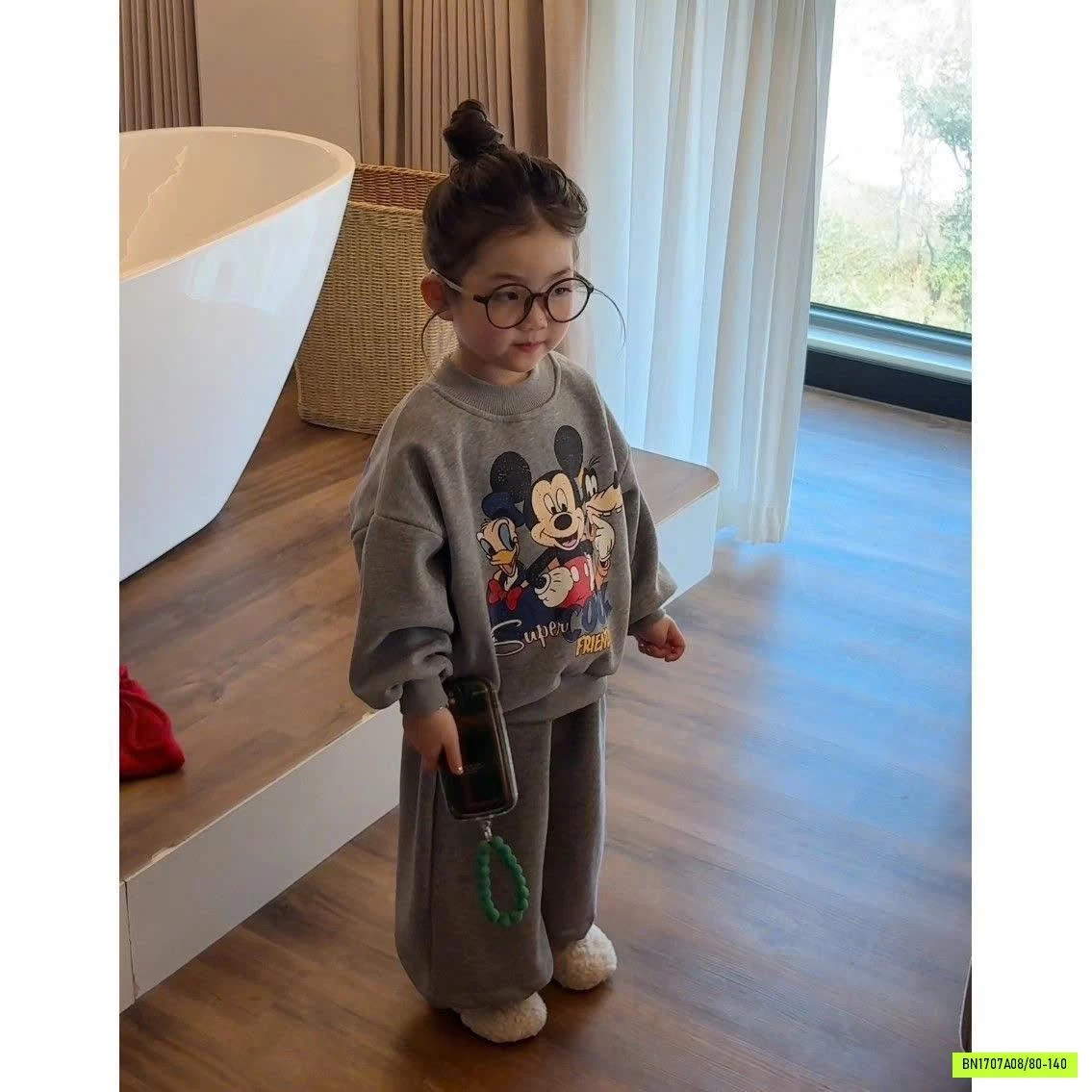 BỘ NỈ LÓT NHUNG MICKEY
