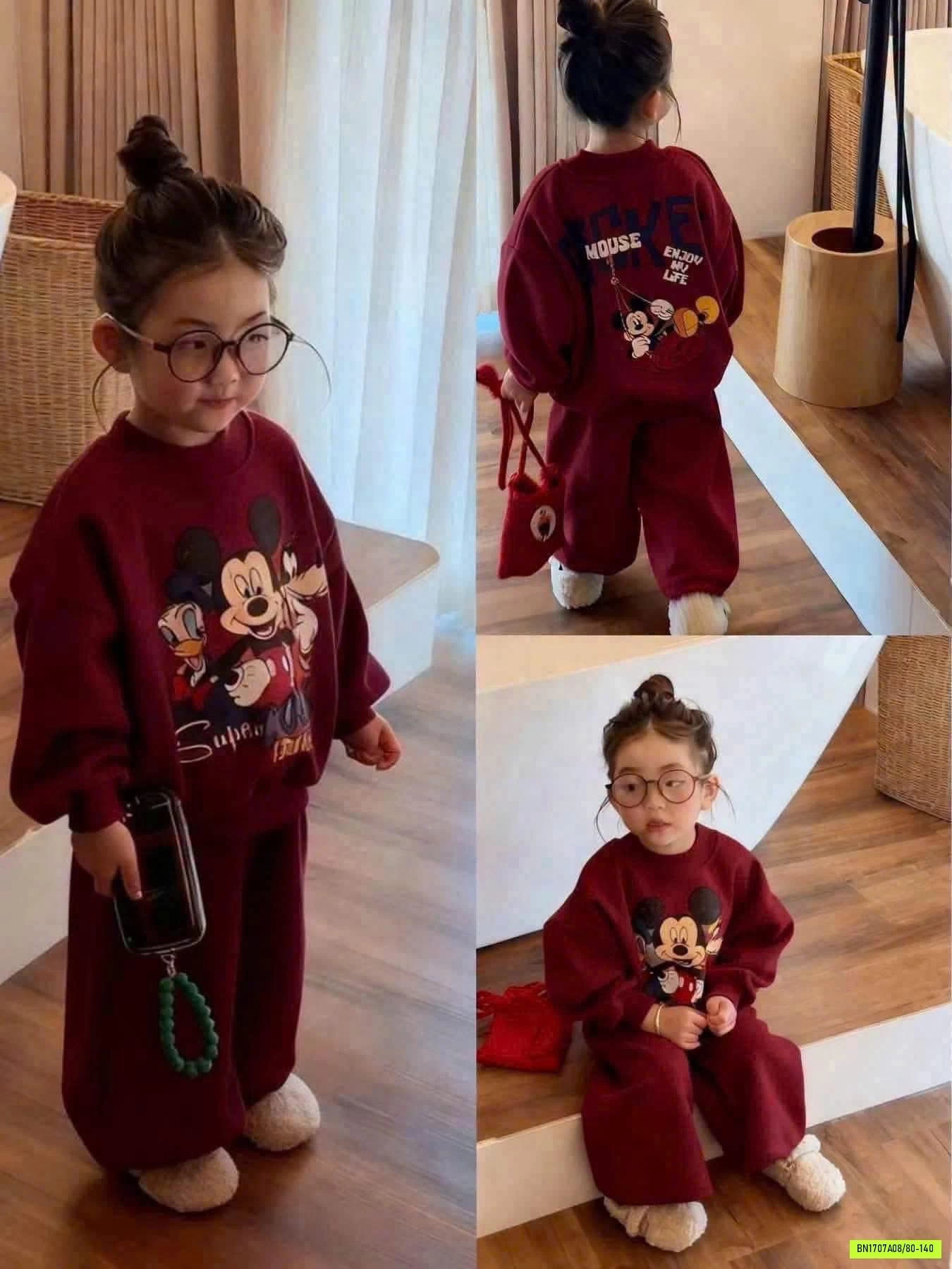 BỘ NỈ LÓT NHUNG MICKEY