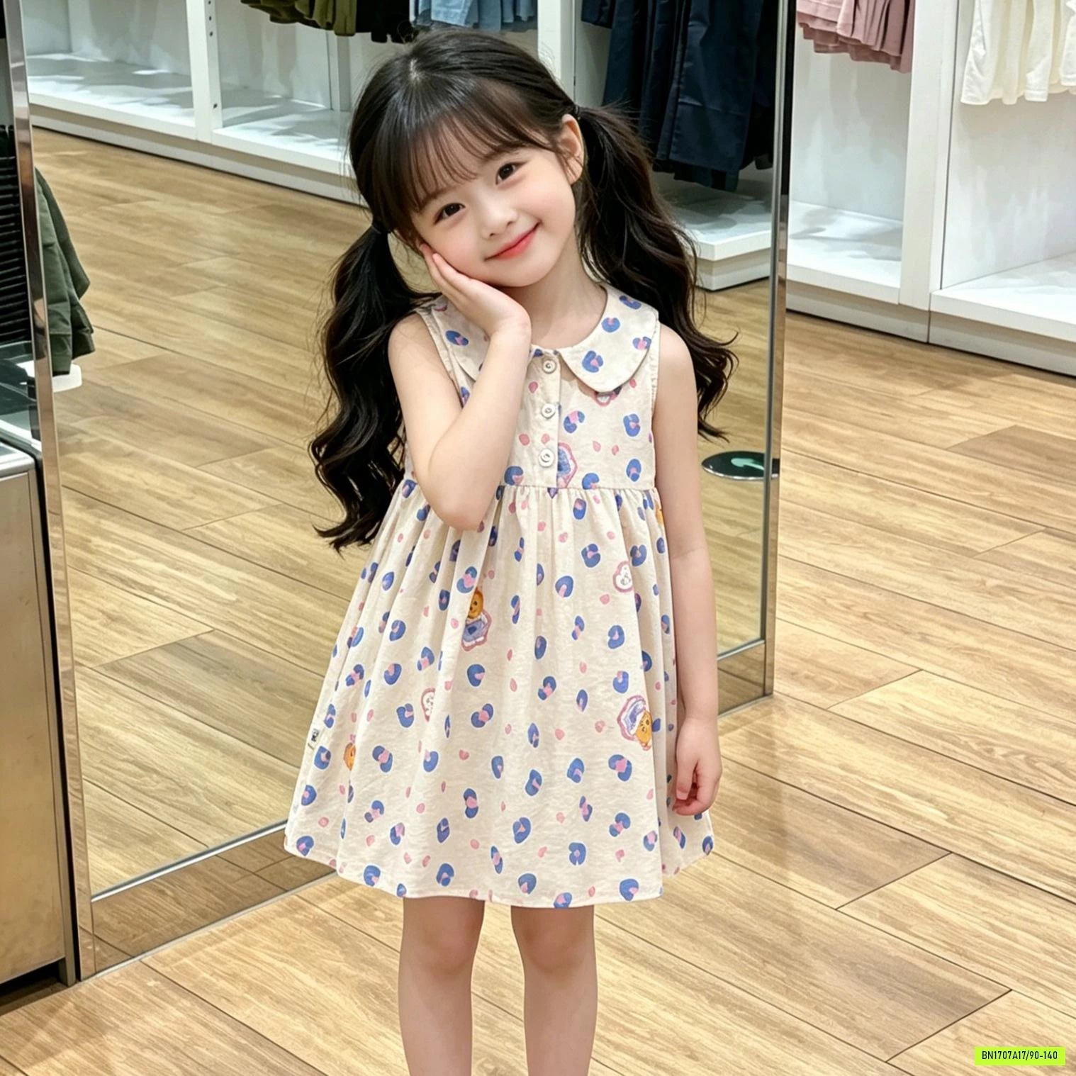 ĐẦM HOA SÁT NÁCH CỔ SEN PREMIUM