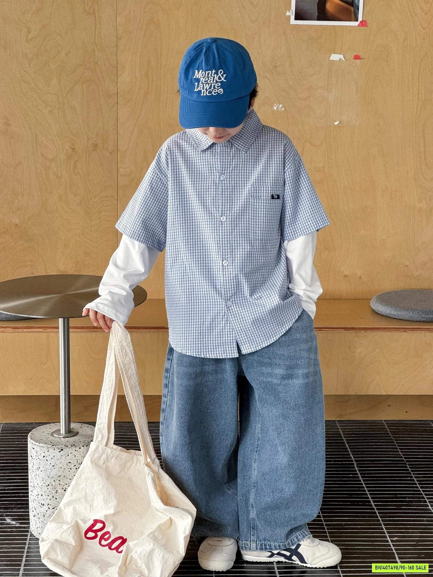 SƠ MI CARO TAY NỐI AOAOKIDS SALE