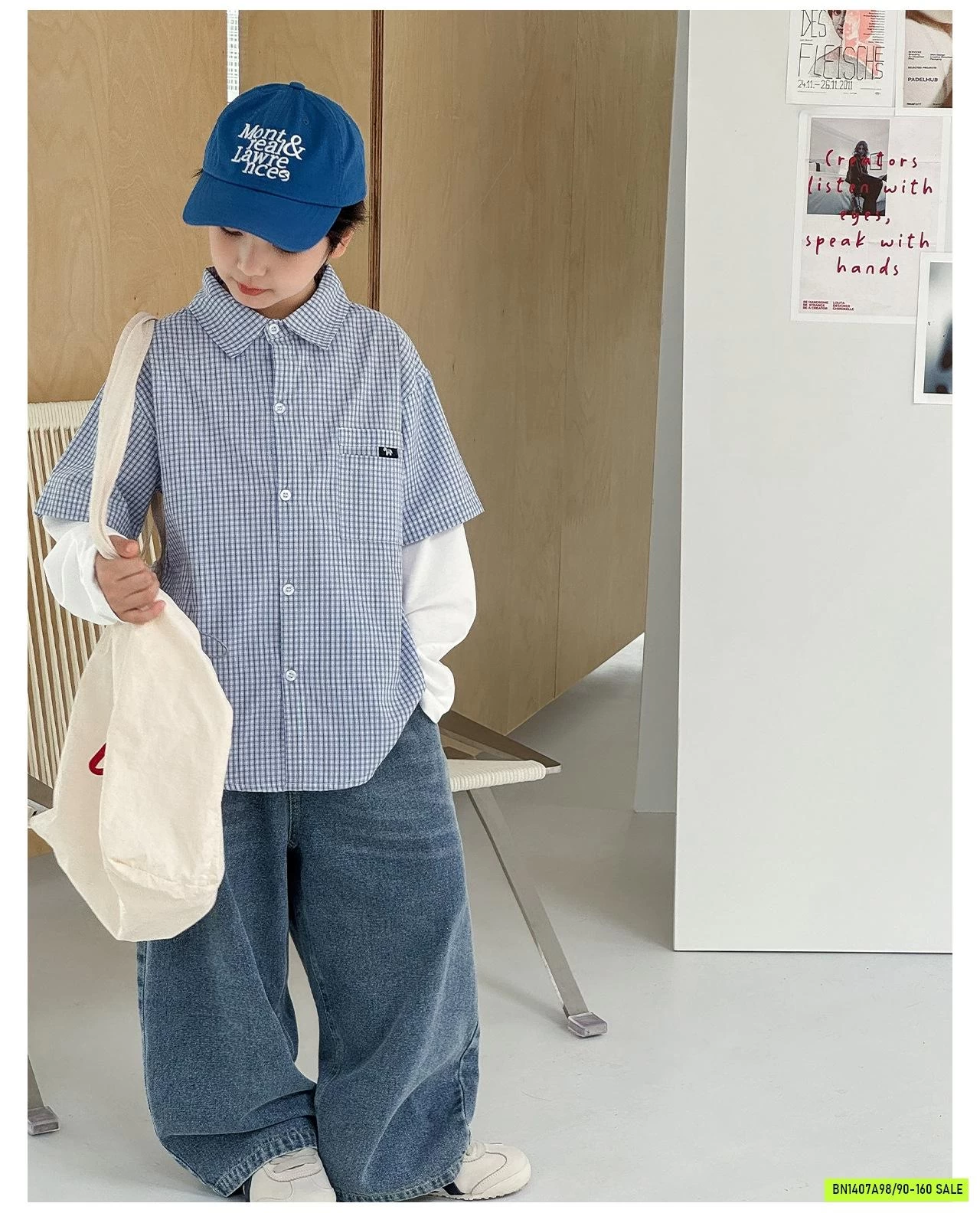 SƠ MI CARO TAY NỐI AOAOKIDS SALE