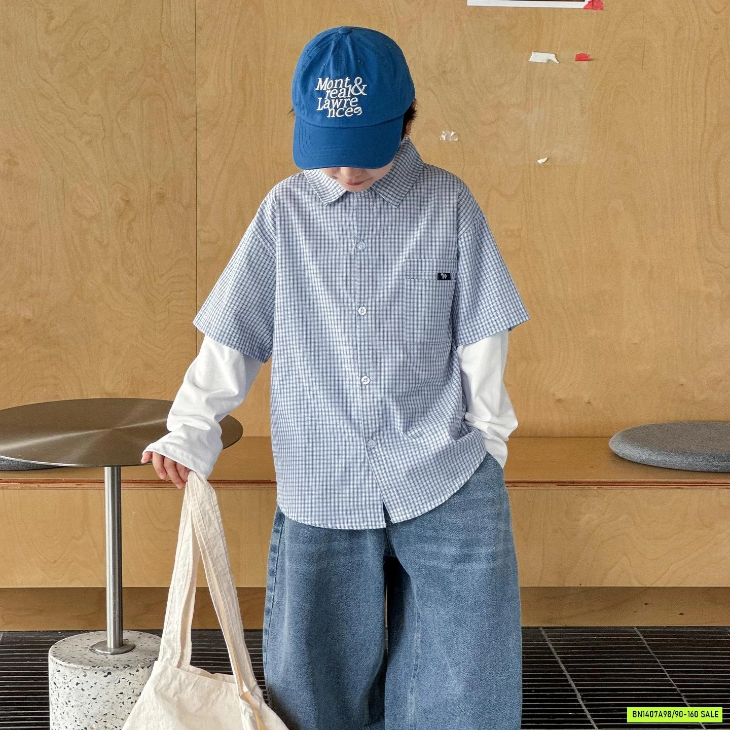 SƠ MI CARO TAY NỐI AOAOKIDS SALE