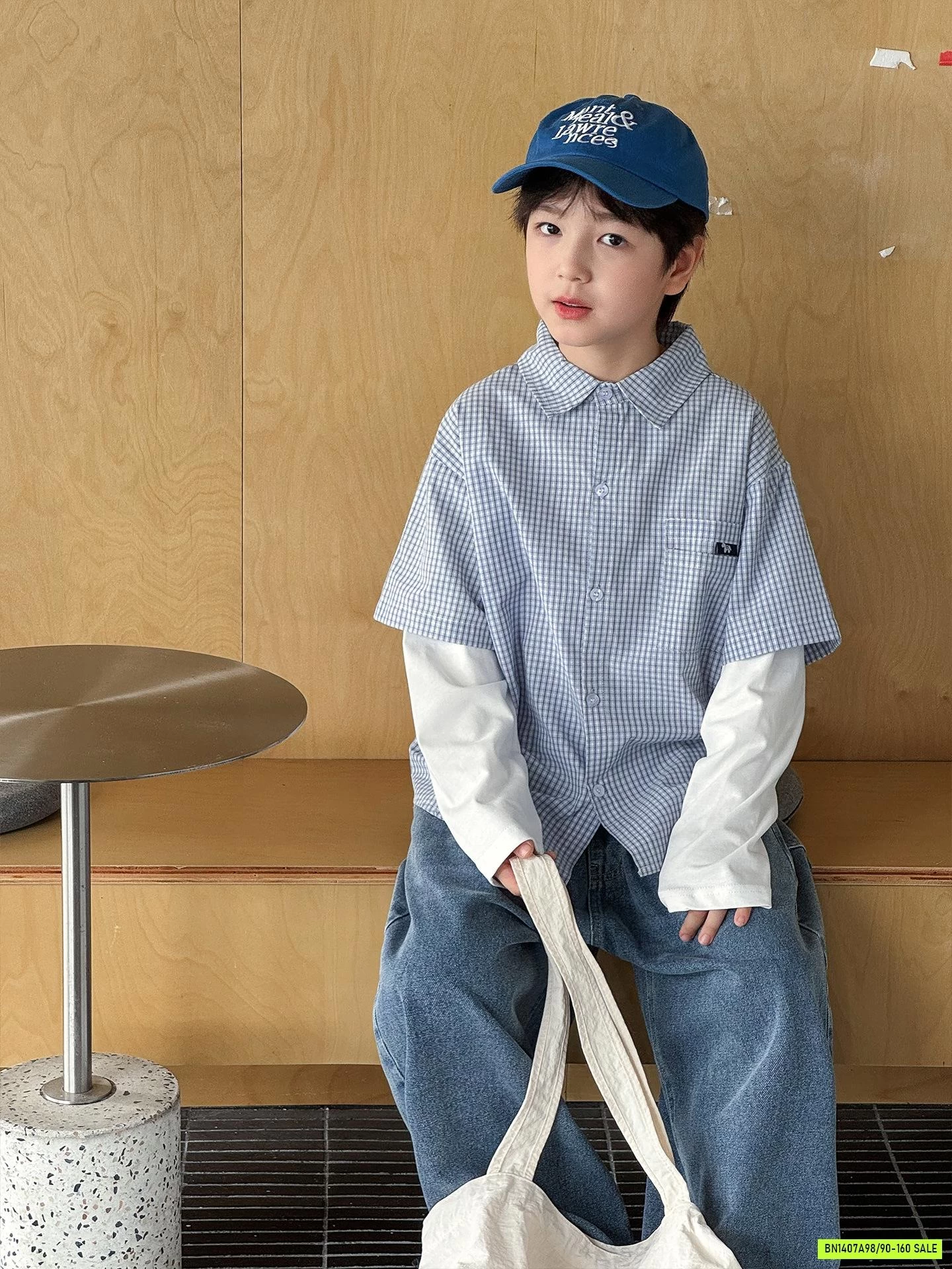 SƠ MI CARO TAY NỐI AOAOKIDS SALE