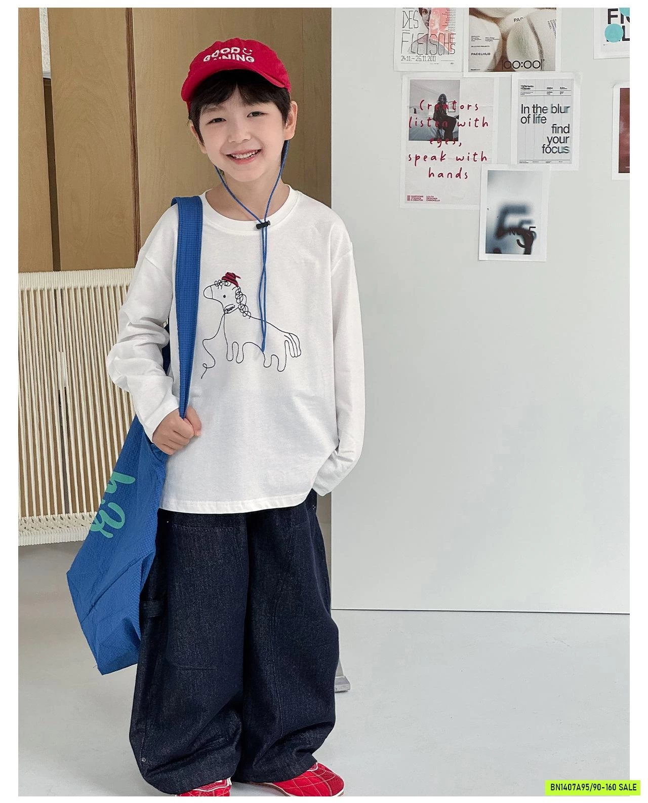 SÉT ÁO THÊU NGỰA MIX DENIM AOAOKIDS