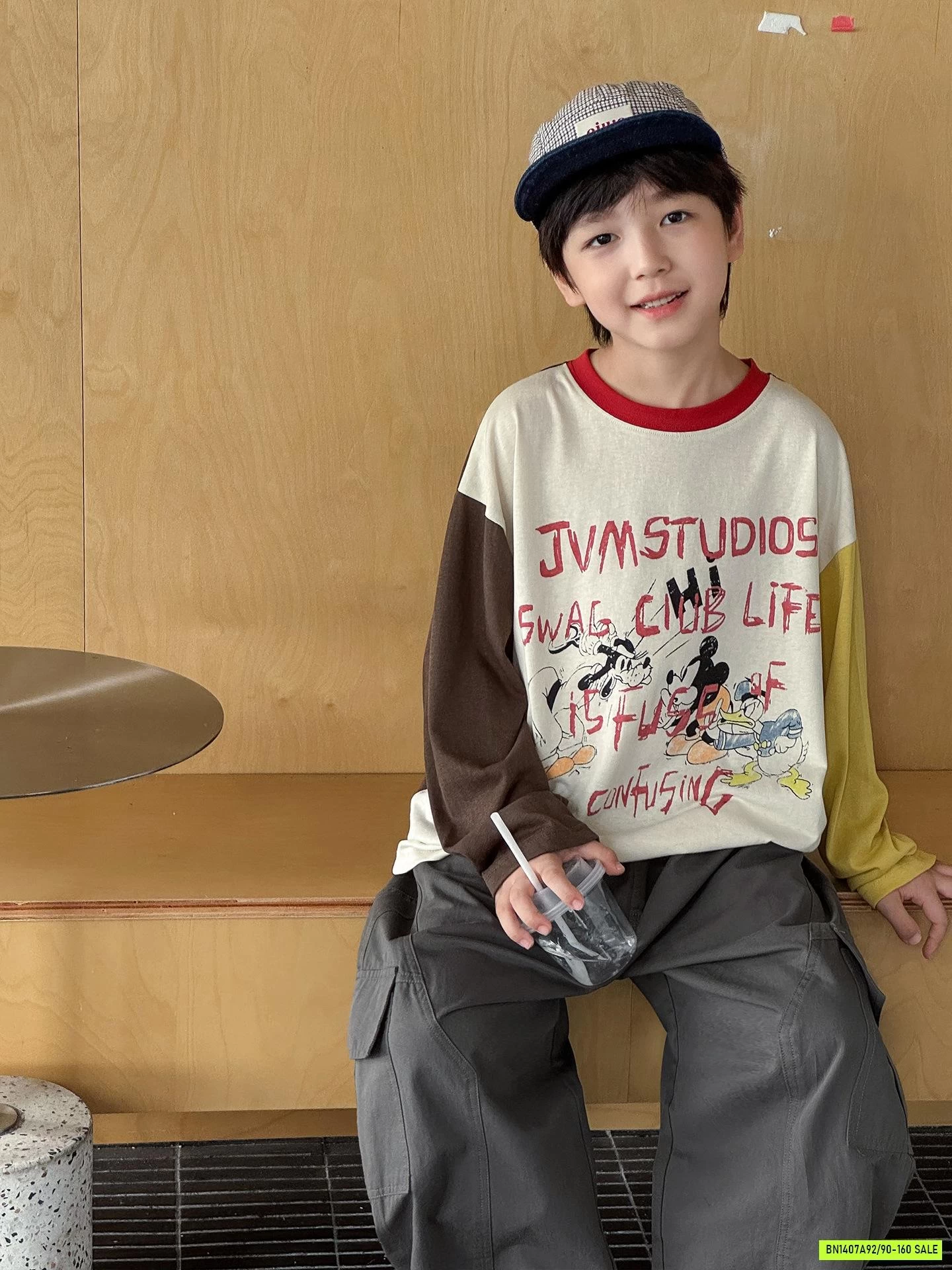 ÁO THUN IN HÌNH PHỐI MÀU TAY AOAOKIDS