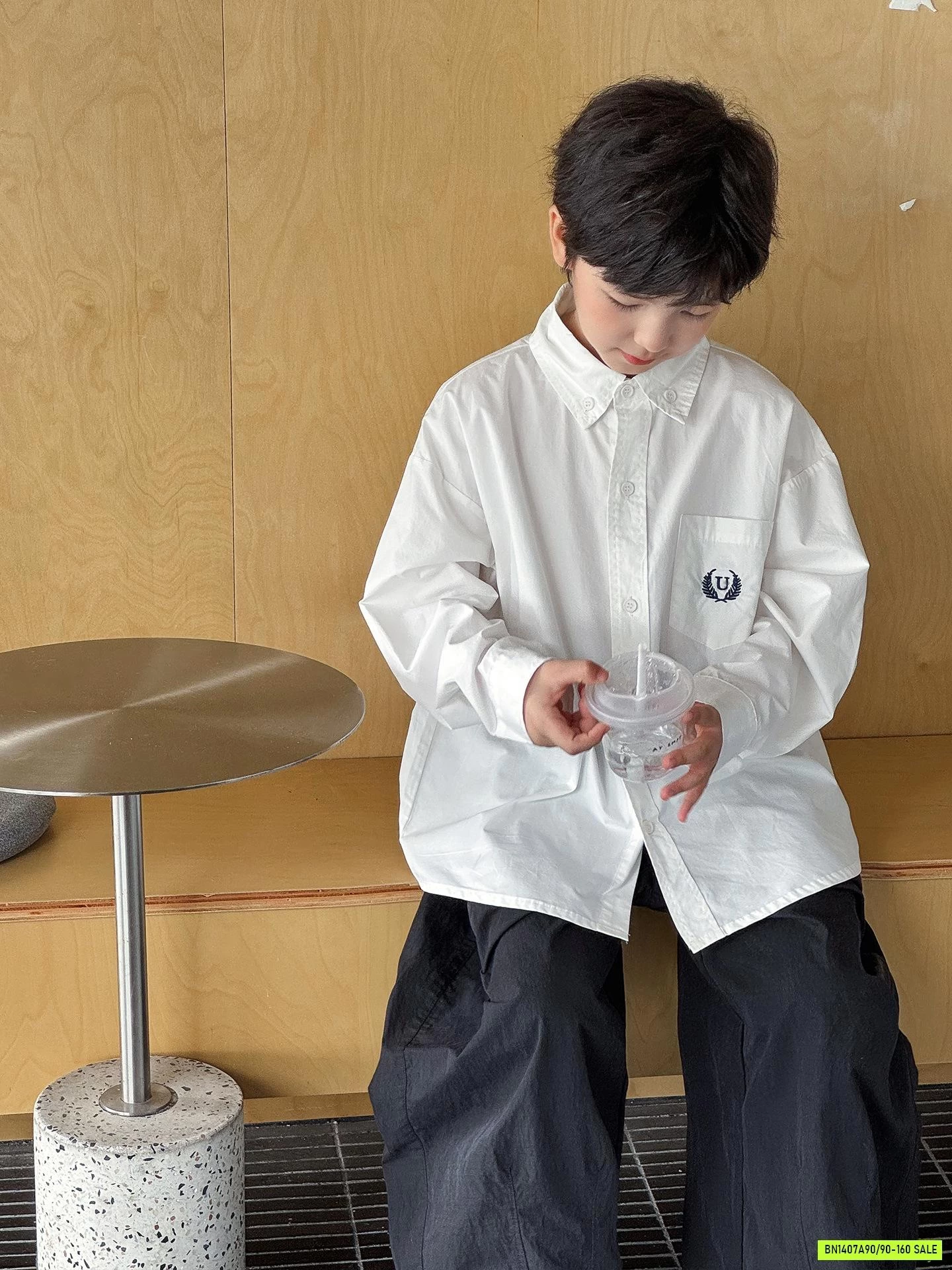 SƠ MI DÀI TAY TÚI NGỰC AOAOKIDS