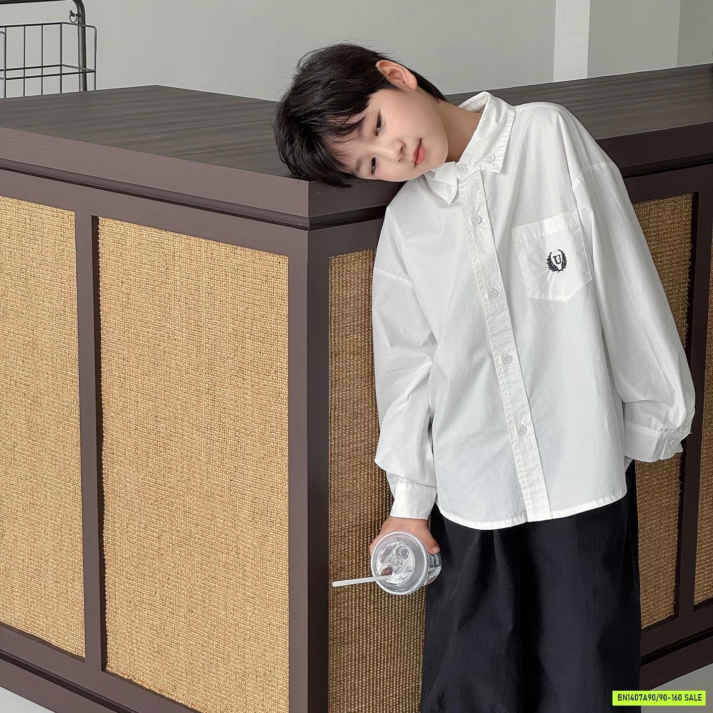 SƠ MI DÀI TAY TÚI NGỰC AOAOKIDS