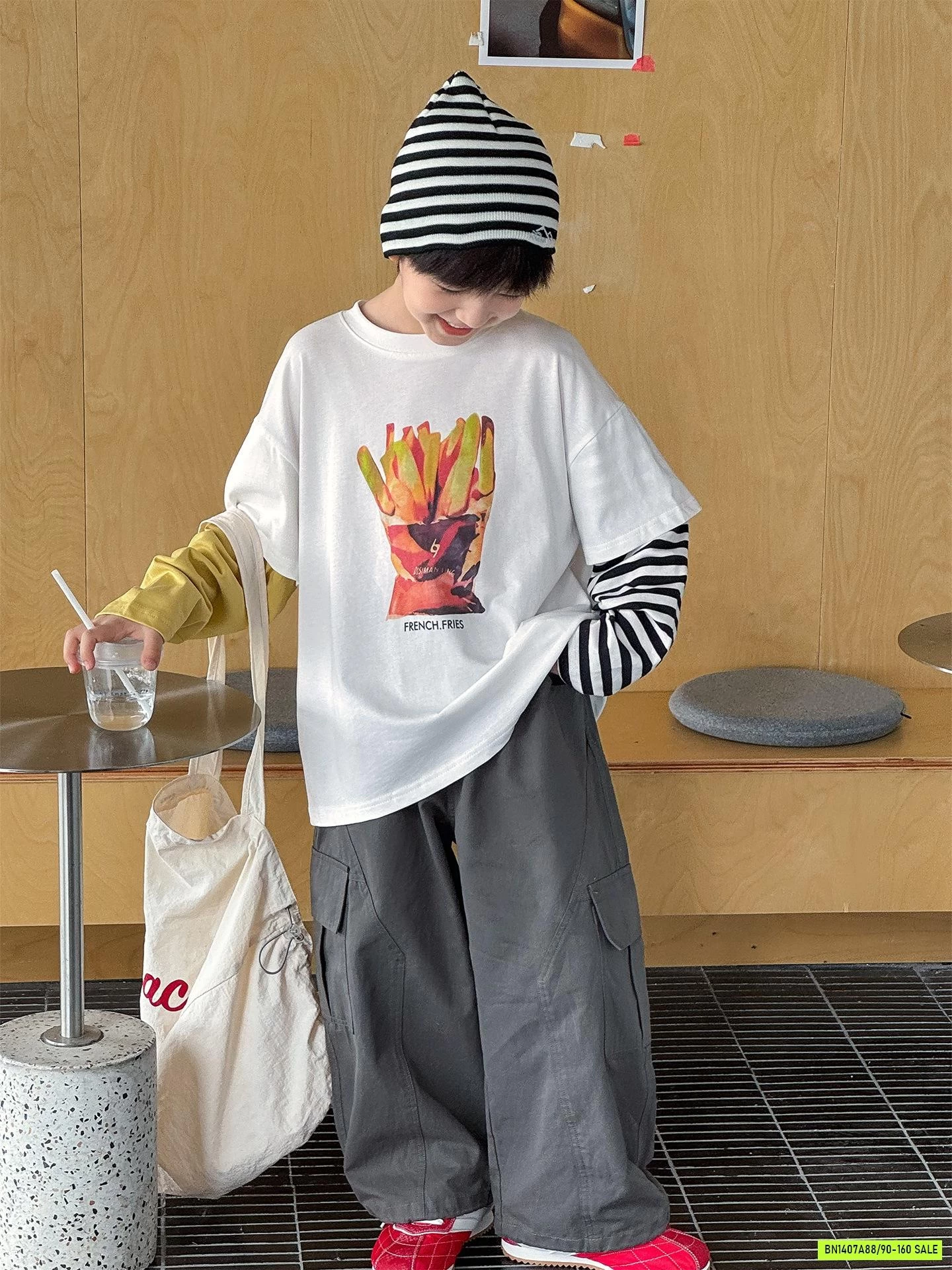 ÁO THUN BÁNH MỲ TAY NỐI AOAOKIDS