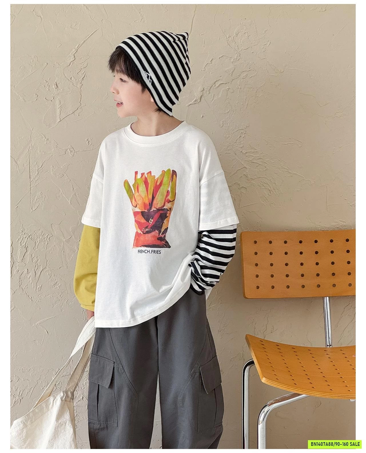 ÁO THUN BÁNH MỲ TAY NỐI AOAOKIDS