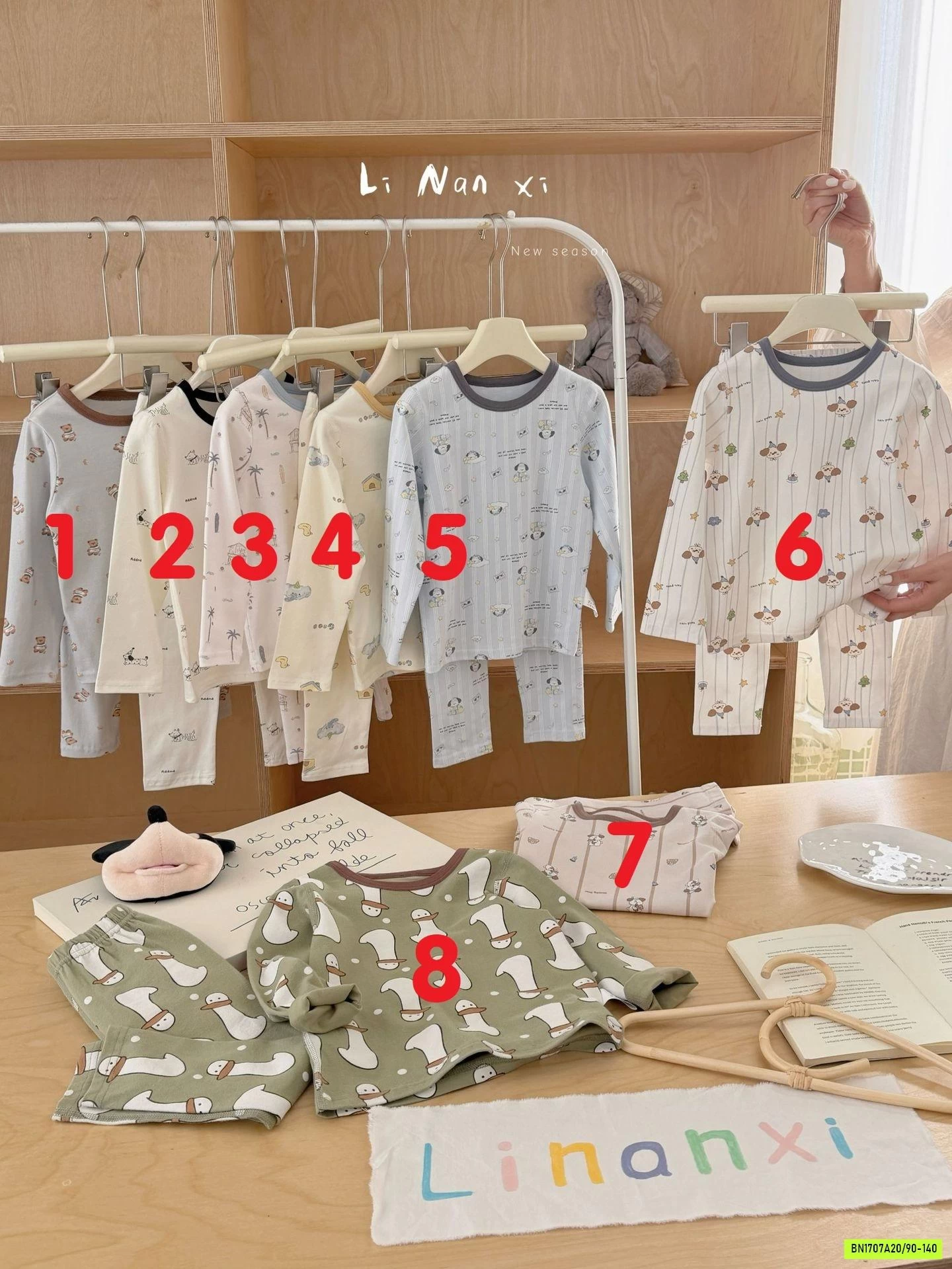 BỘ NỈ GIỮ NHIỆT LINANXI 8 MẪU