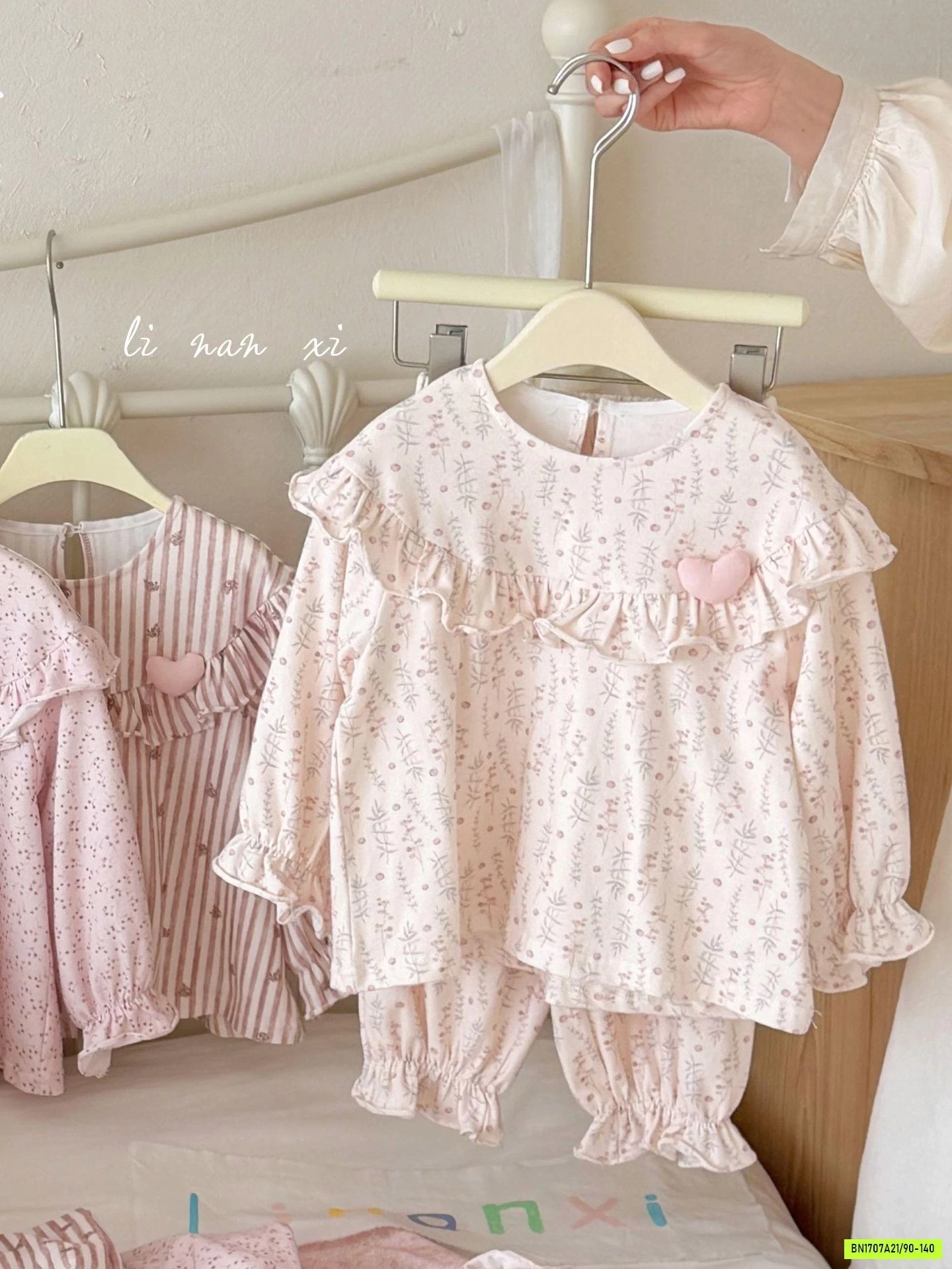 BỘ NỈ HOMEWEAR TONE HỒNG LINANXI