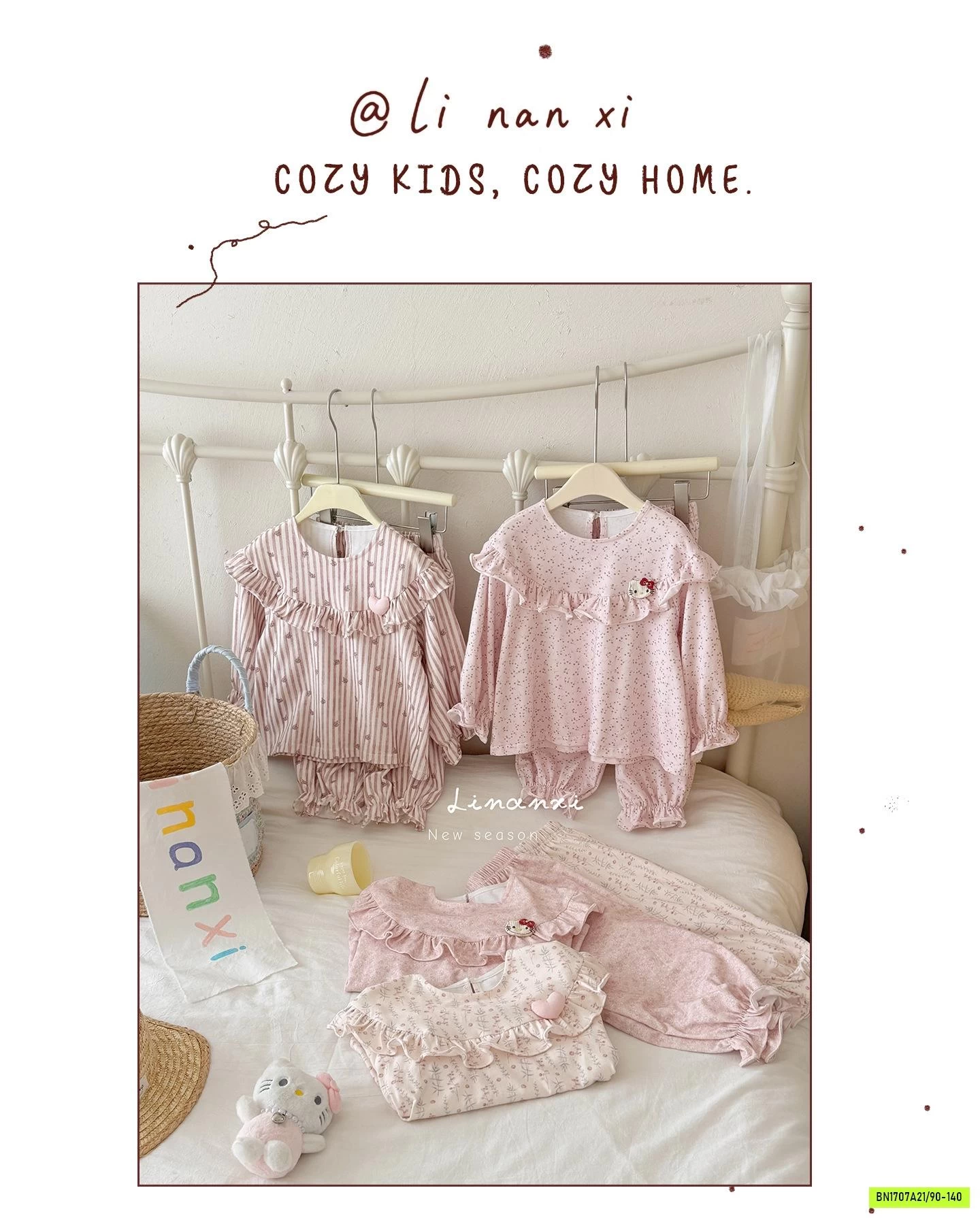 BỘ NỈ HOMEWEAR TONE HỒNG LINANXI
