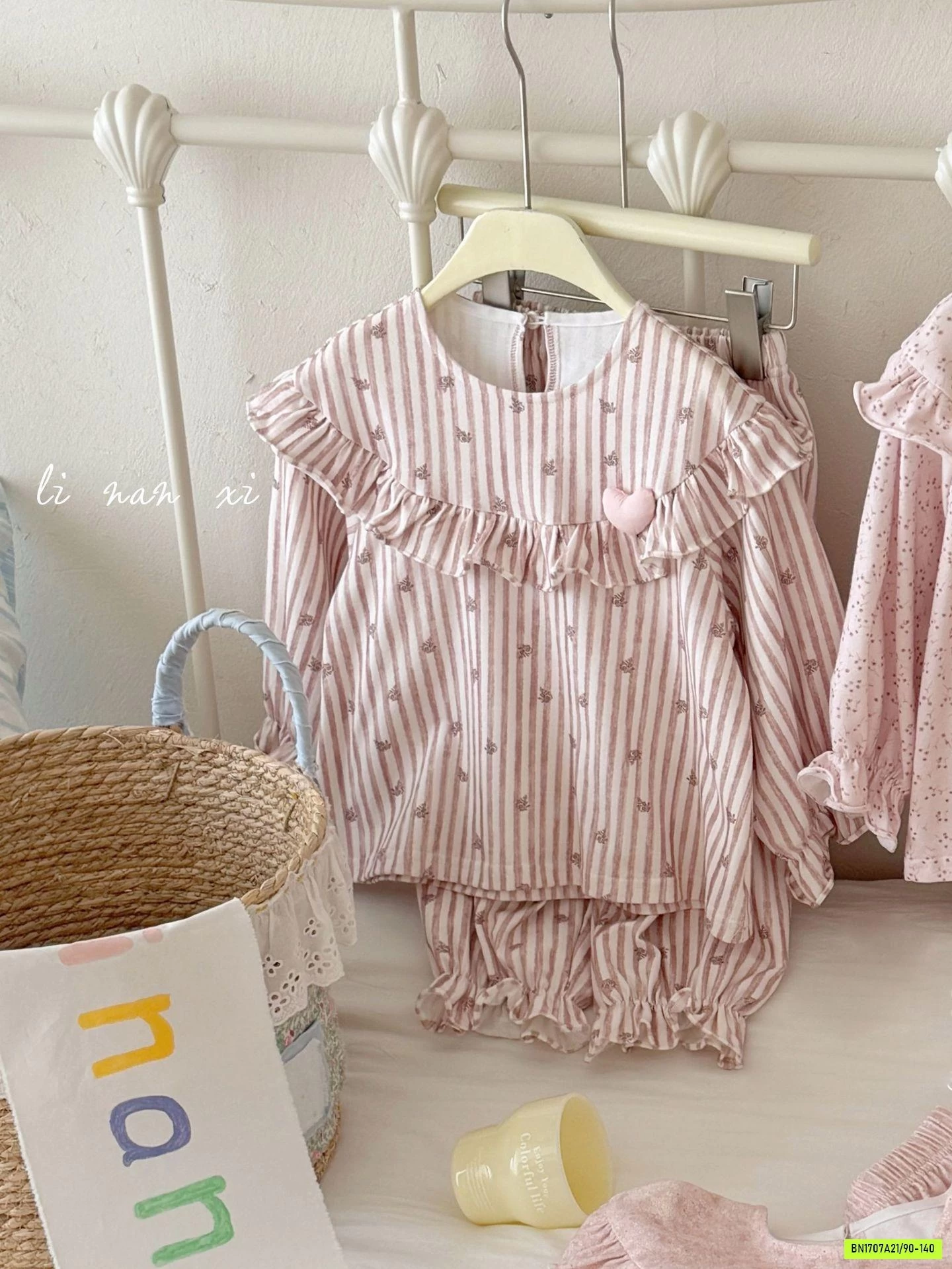 BỘ NỈ HOMEWEAR TONE HỒNG LINANXI