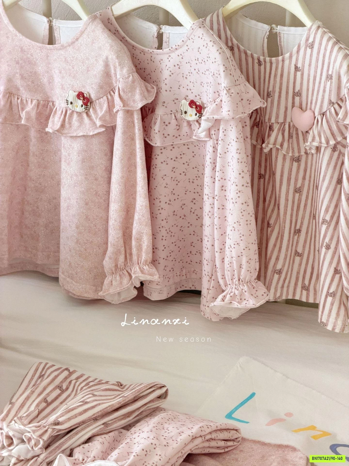 BỘ NỈ HOMEWEAR TONE HỒNG LINANXI