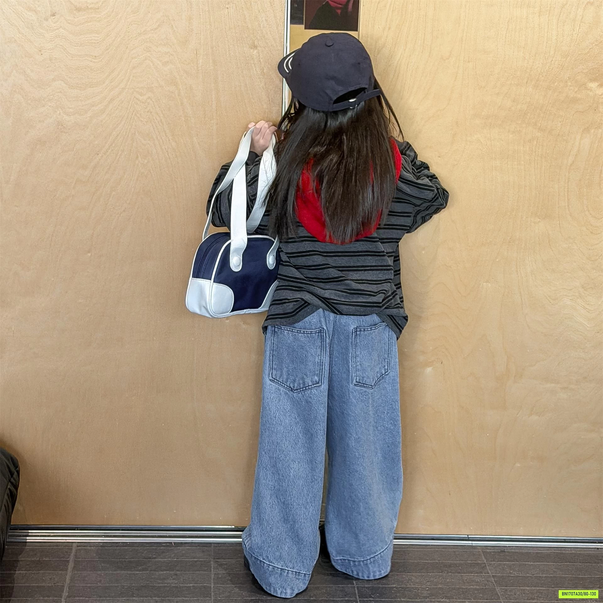 JEANS SUÔNG GẤP GẤU ADBABY