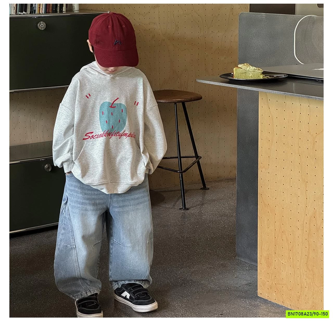 JEANS SUÔNG XANH BẠC GỐI AOAOKIDS