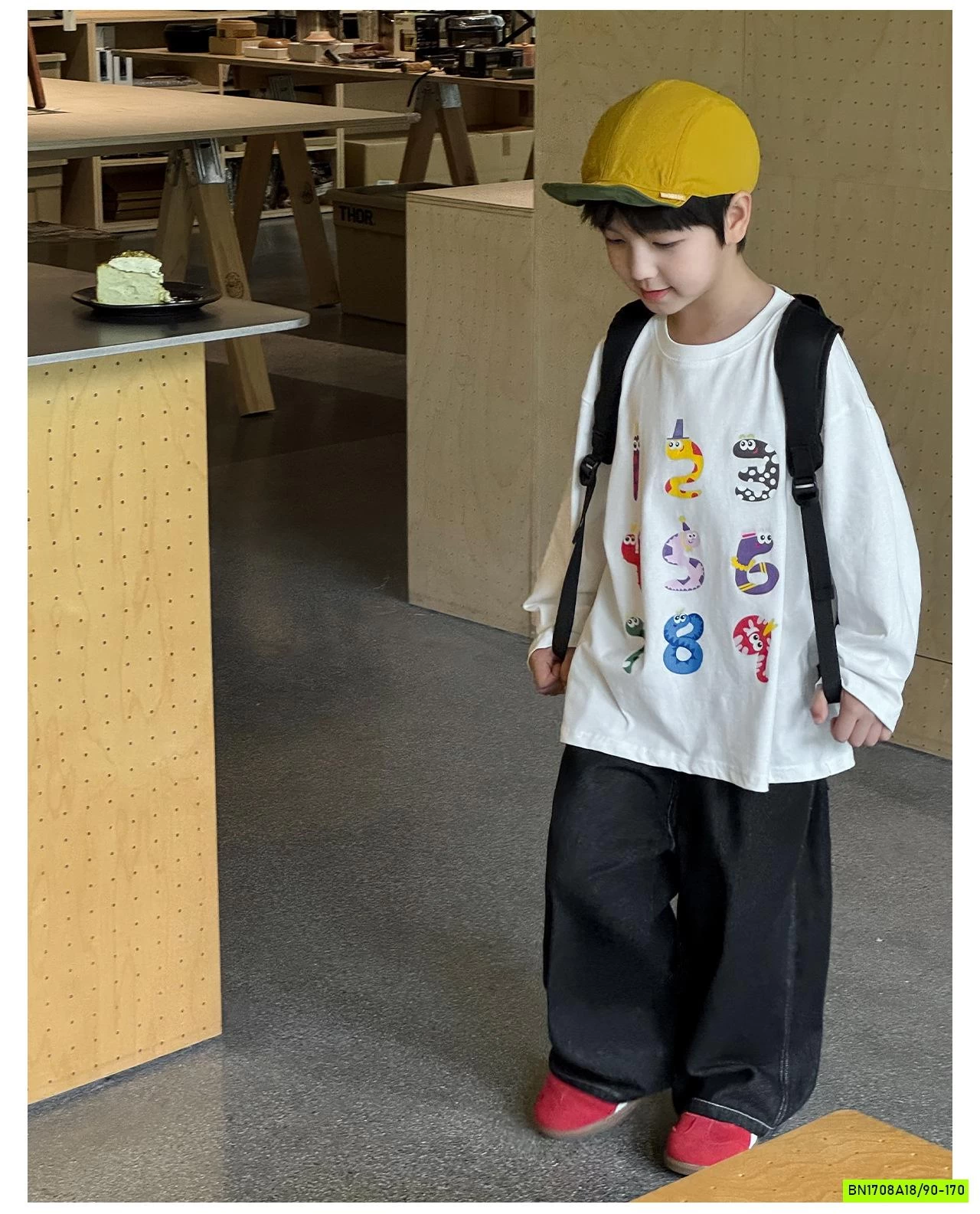 ÁO THUN IN SỐ SẮC MÀU AQ5014 AOAOKIDS