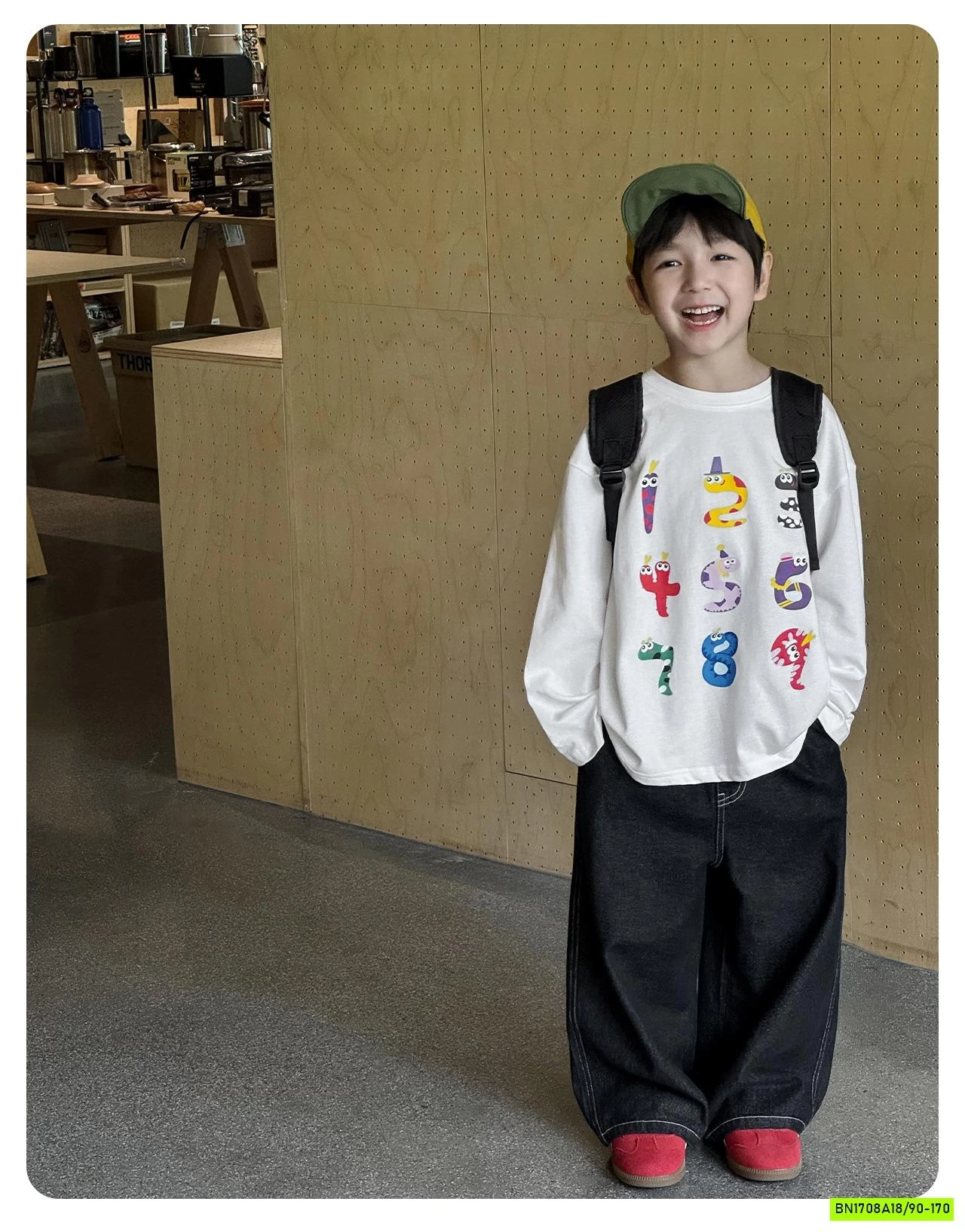 ÁO THUN IN SỐ SẮC MÀU AQ5014 AOAOKIDS