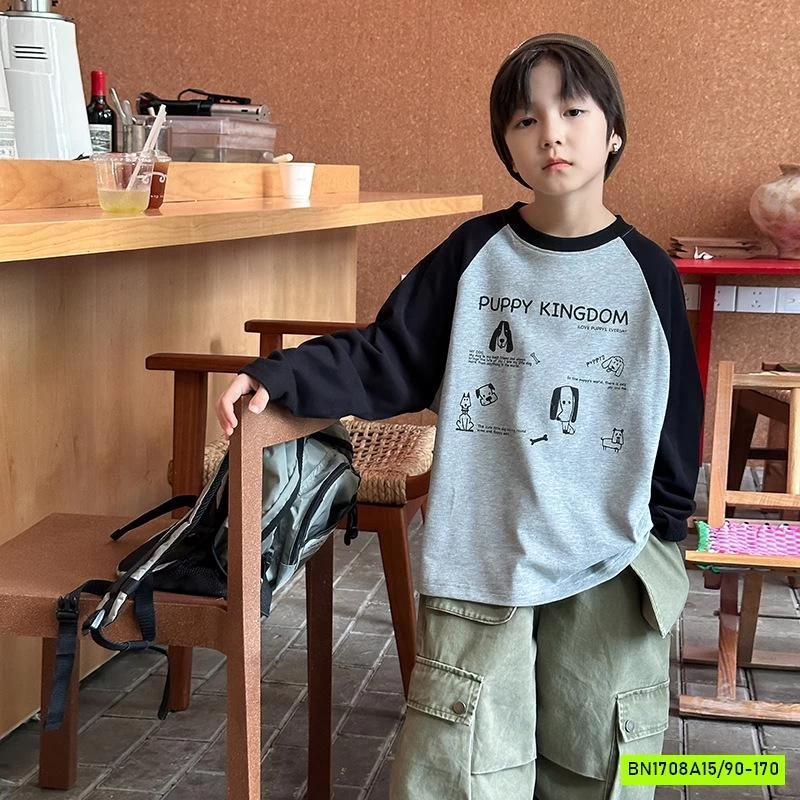 ÁO THUN PHỐI MÀU TAY 25F130 ambb