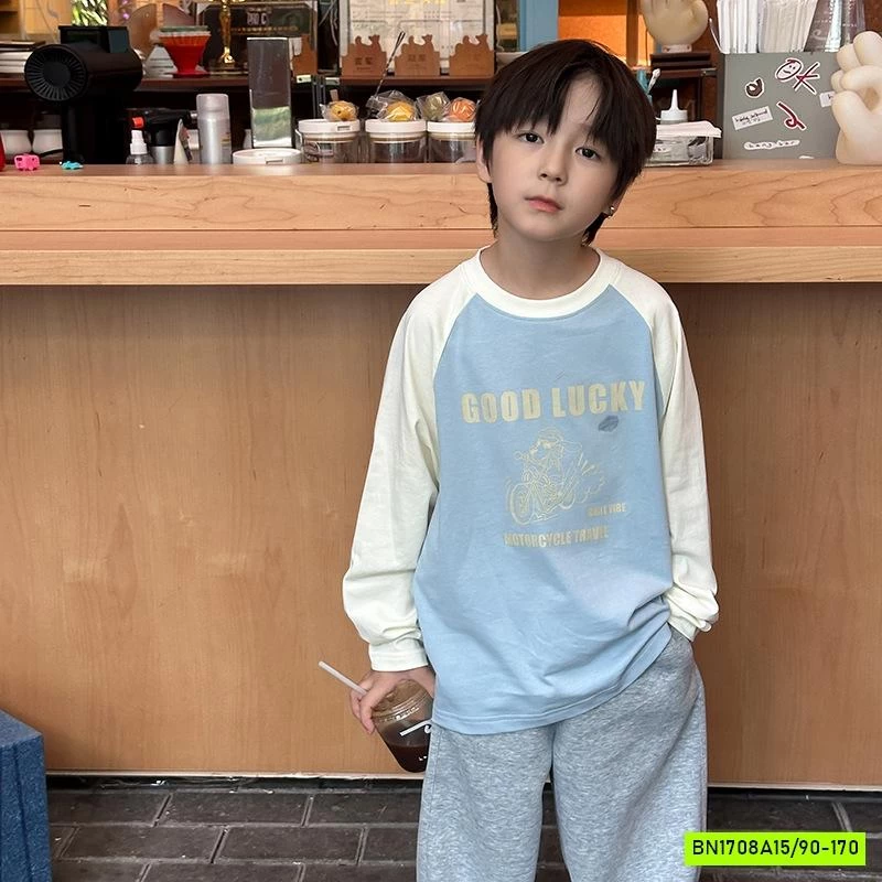 ÁO THUN PHỐI MÀU TAY 25F130 ambb