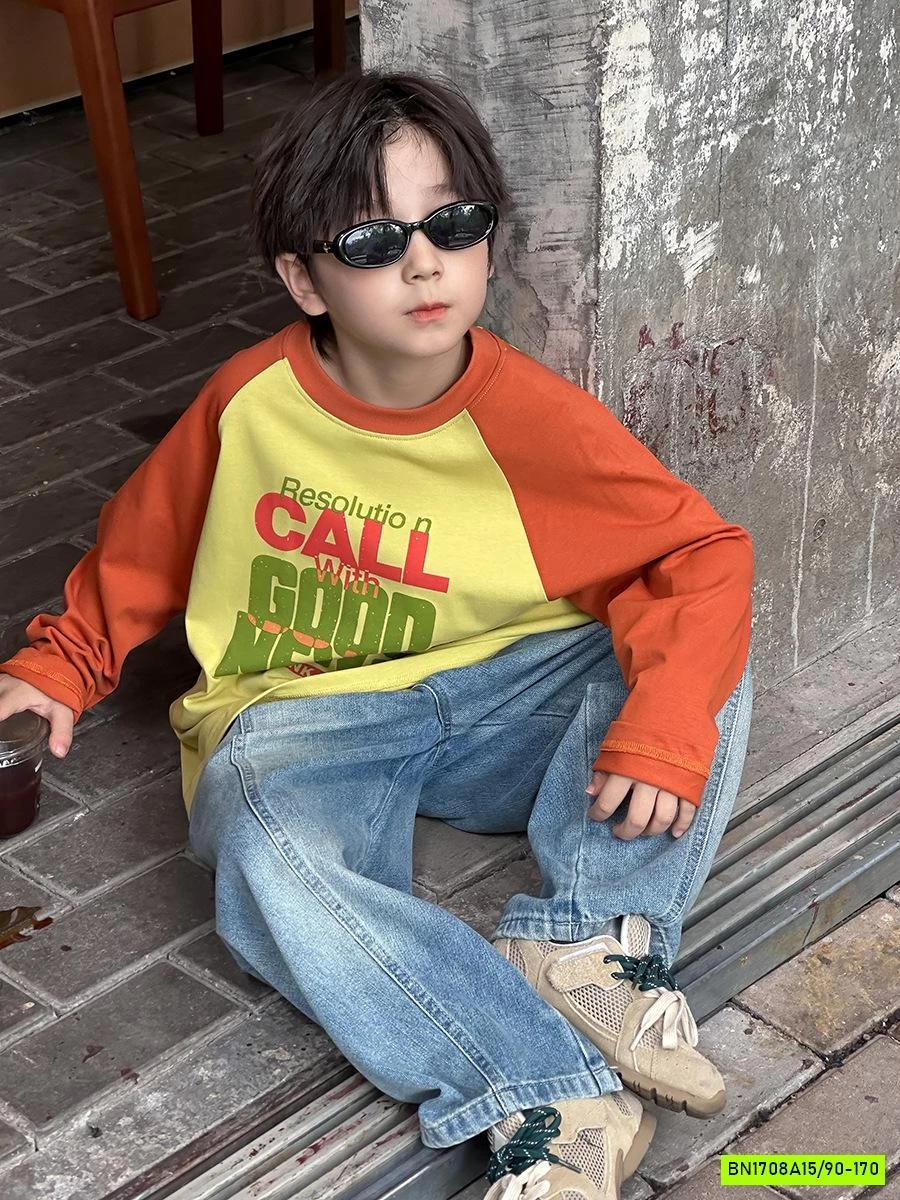 ÁO THUN PHỐI MÀU TAY 25F130 ambb