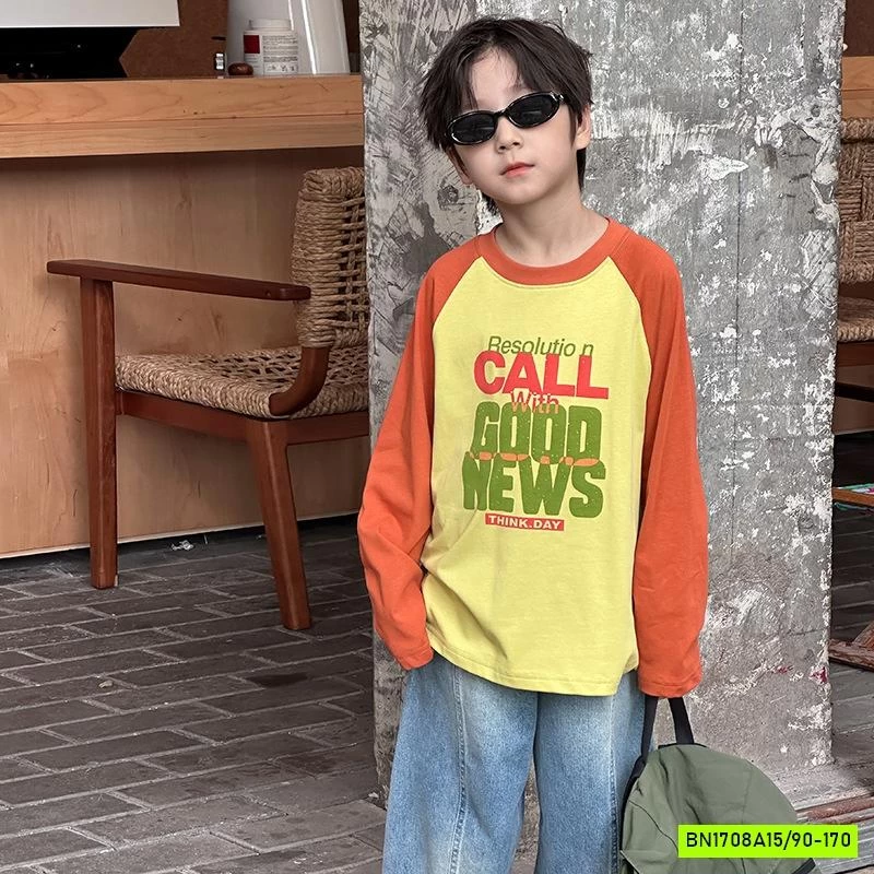 ÁO THUN PHỐI MÀU TAY 25F130 ambb