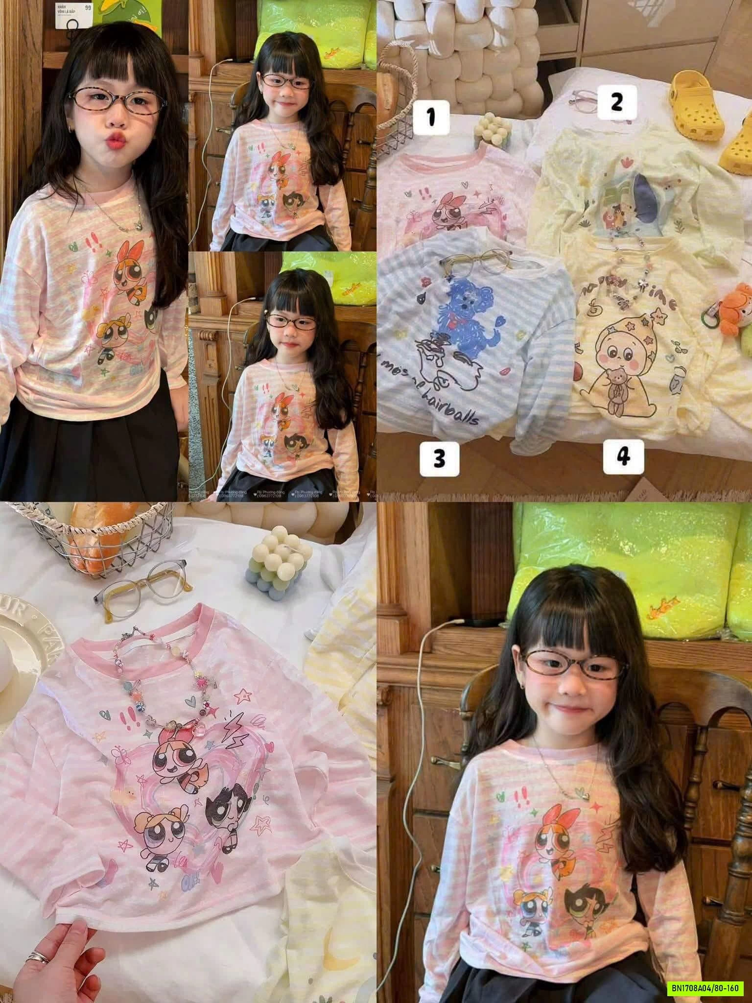 BAGGY MIX ÁO THUN GIẤY KẺ NGANG