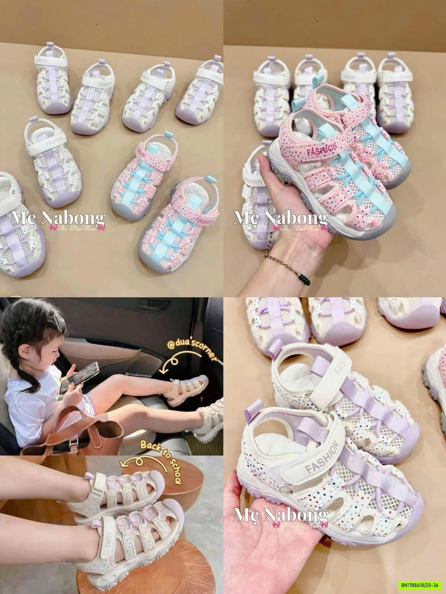 SANDAL THÔNG HƠI CHẤM BI NHỎ