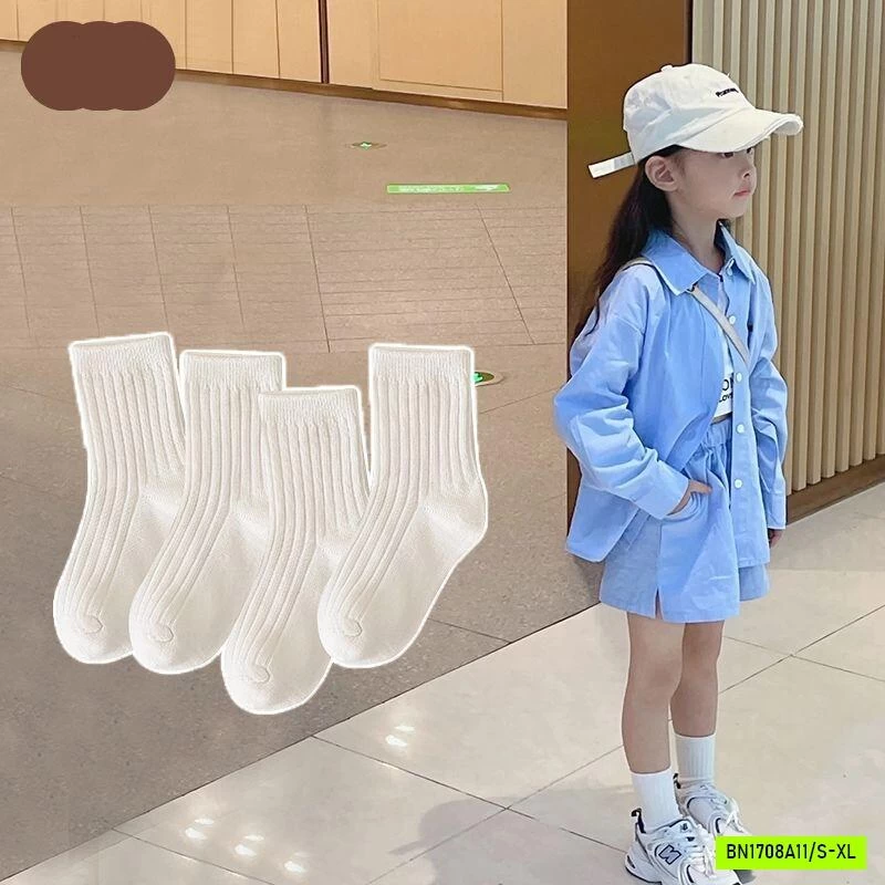 SÉT 4Đ TẤT CAO CỔ TRƠN MÀU