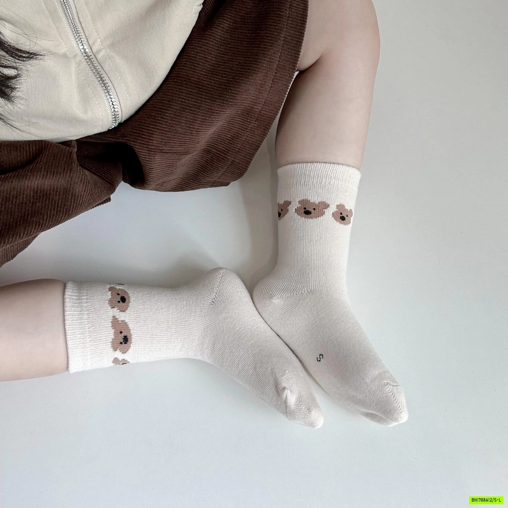 SÉT 5Đ TẤT GẤU NÂU VINTAGE
