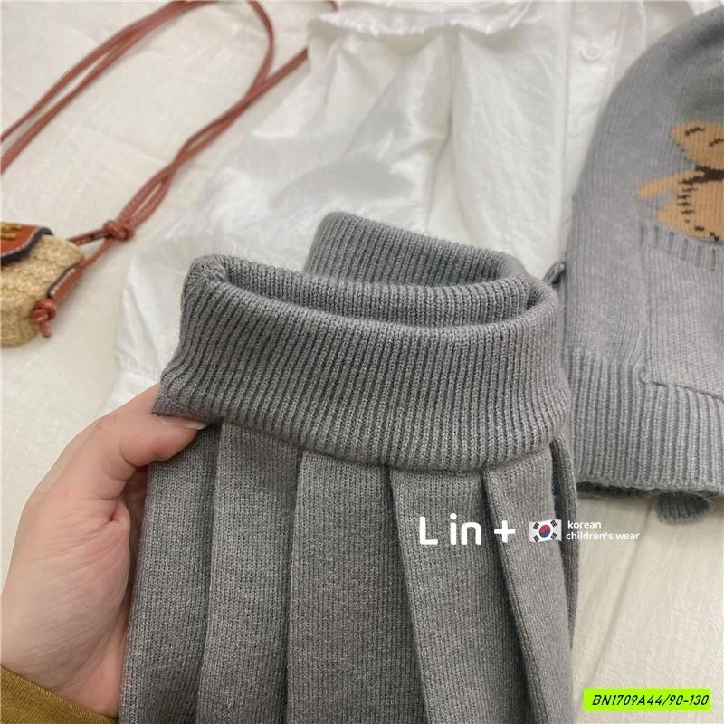 SET VÁY LEN NỮ SINH XÁM