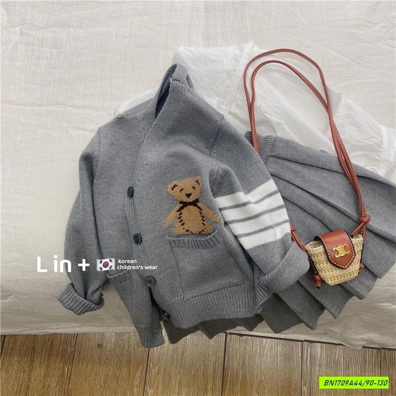 SET VÁY LEN NỮ SINH XÁM