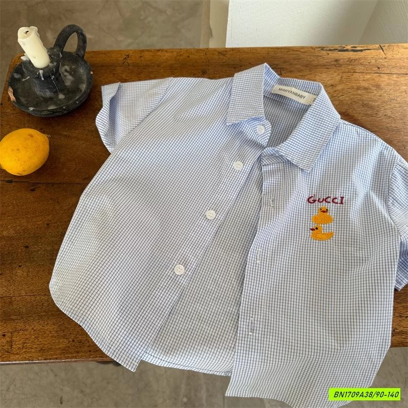 SƠ MI NGẮN TAY THÊU VỊT MMY