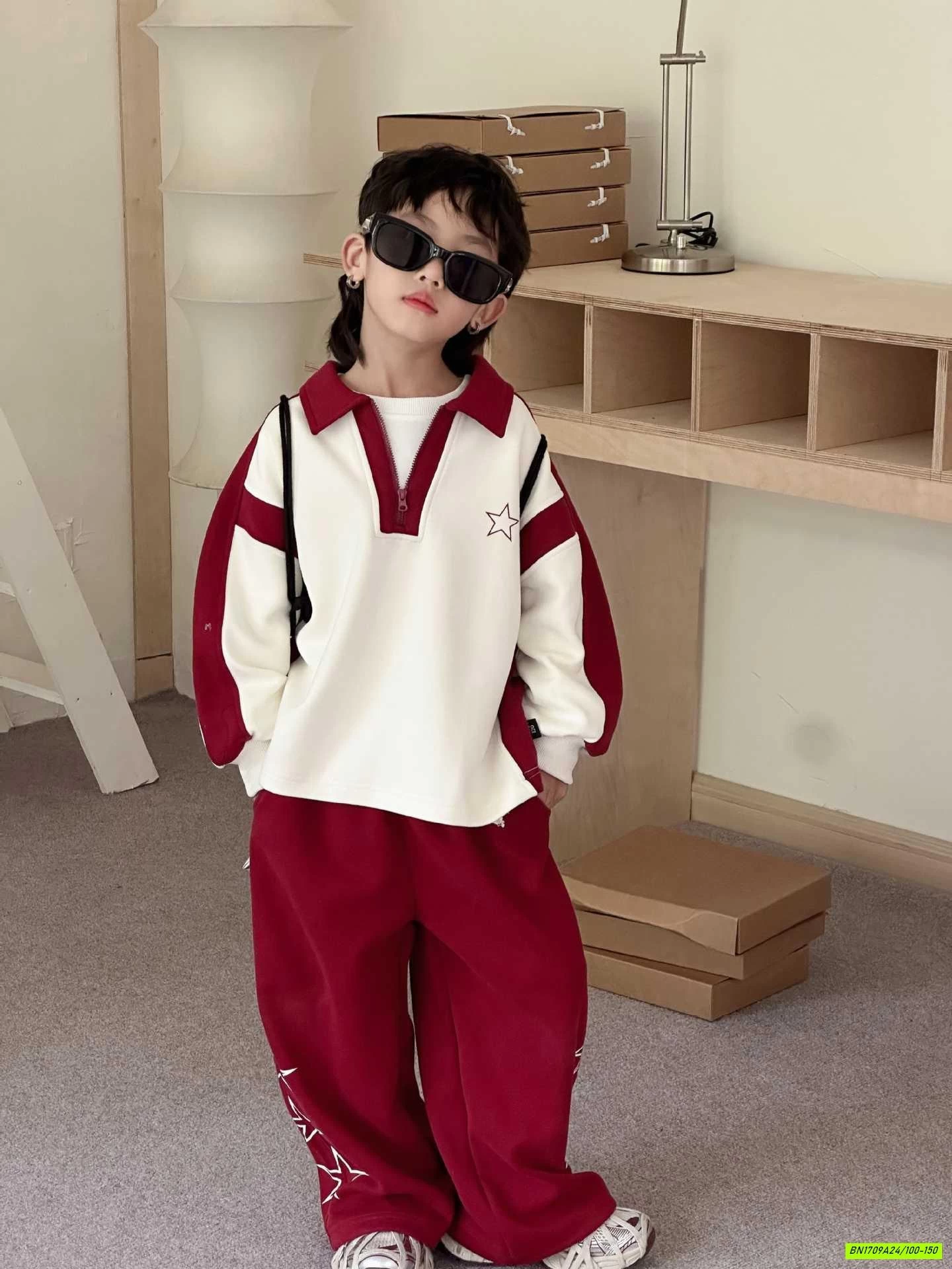 SET NỈ POLO QUẦN ĐỎ