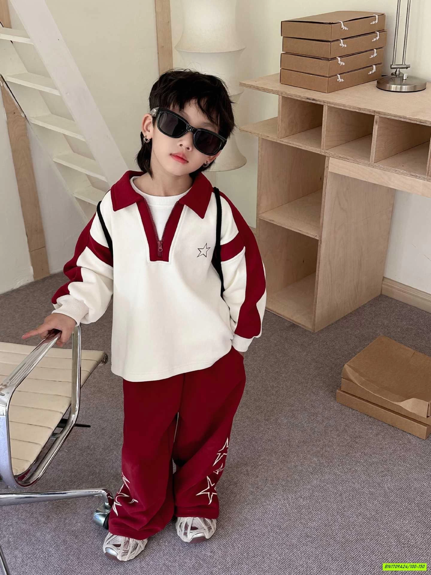 SET NỈ POLO QUẦN ĐỎ