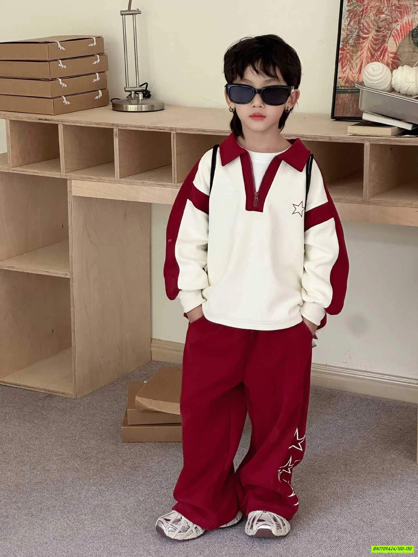 SET NỈ POLO QUẦN ĐỎ