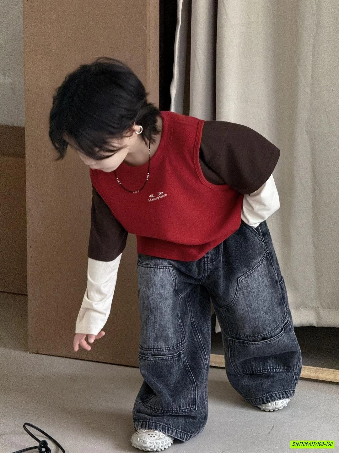 ÁO PHỐI MÀU MIX JEANS CÁ TÍNH