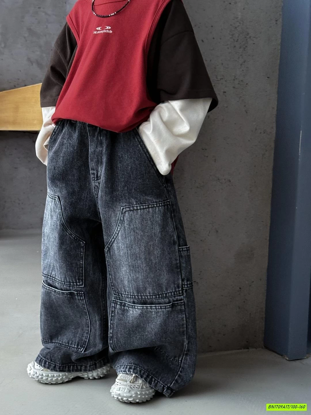 ÁO PHỐI MÀU MIX JEANS CÁ TÍNH